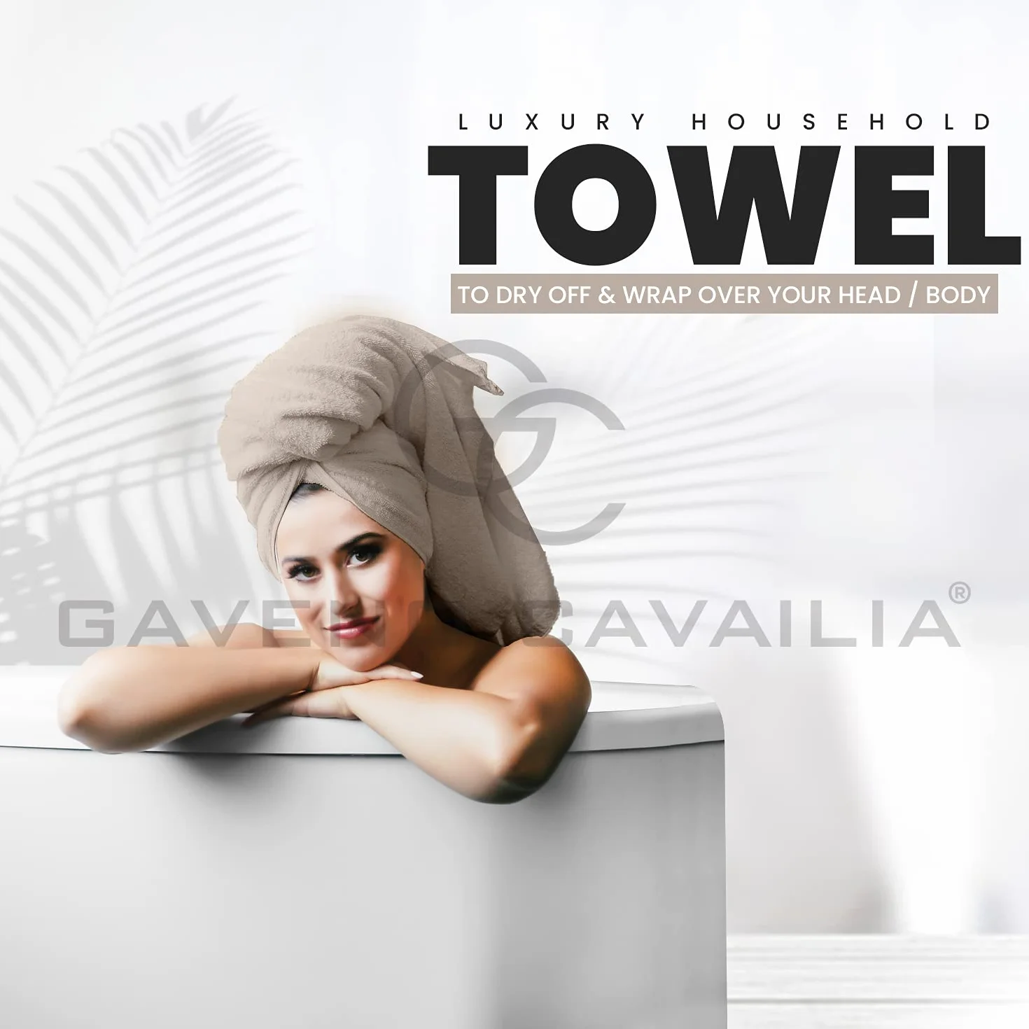 GC GAVENO CAVAILIA Ręczniki do rąk, do łazienki, 700 g/m², z egipskiej bawełny, jakość hotelowa, można prać w pralce, komplet 4 szt., 50 x 85 cm, kolor mokka