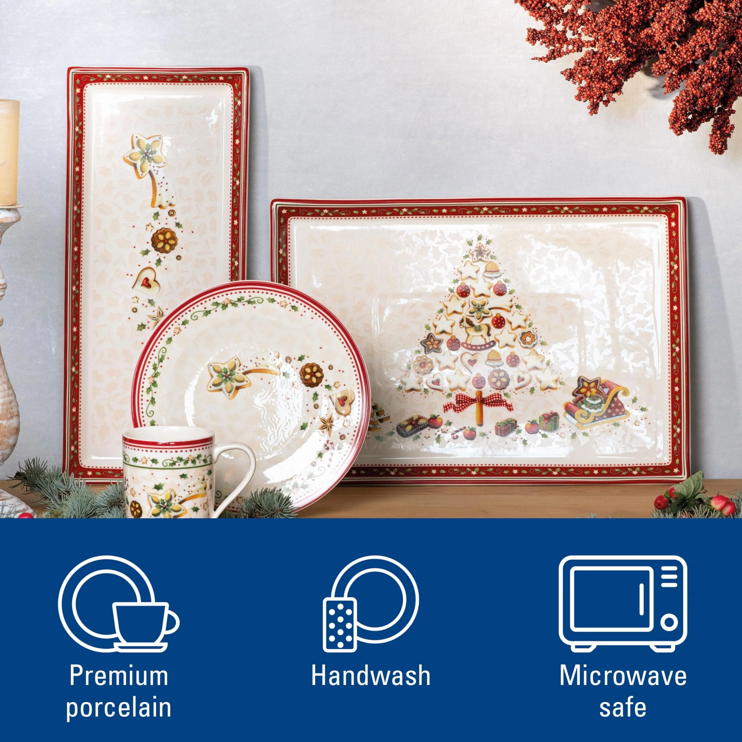 Villeroy & Boch Winter Bakery Delight Talerz do Ciasta, Porcelana, Wielokolorowy, L