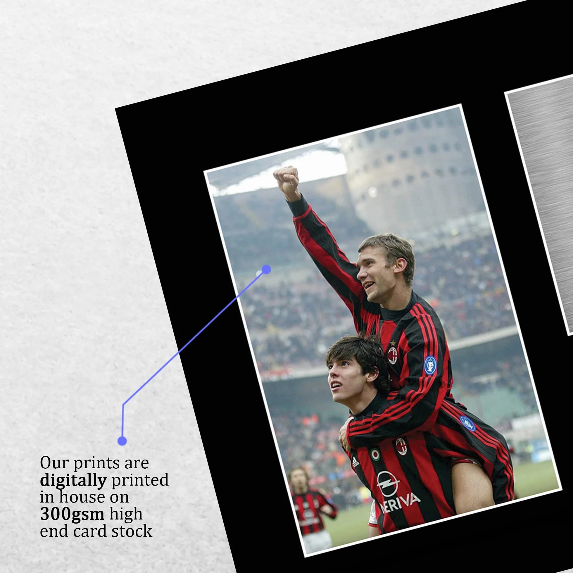 HWC Trading A4 Kaka & Andriy Shevchenko A C Milan Prezenty Drukowane Podpisane Zdjęcie Z Autografem Dla Fanów Piłki Nożnej I Kibiców
