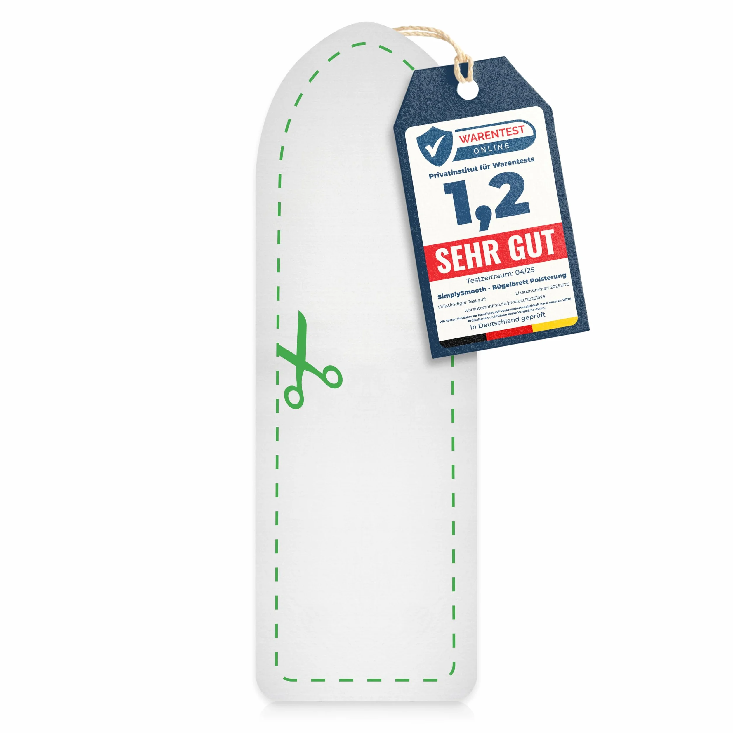 SimplySmooth Wyściółka deski do prasowania 150 x 55 cm, bardzo gruba (8 mm), wyściełana [700 g/m²], przycięta podkładka odpowiednia do żelazka parowego, warstwa podstawowa