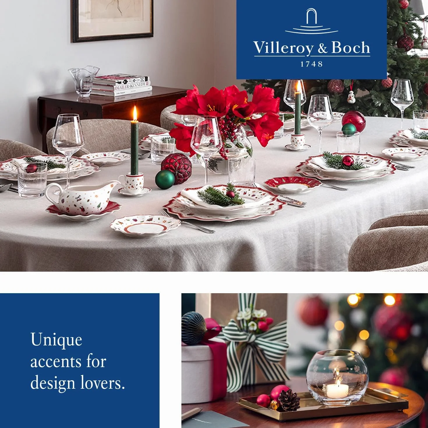 Villeroy & Boch Toy'S Delight Zastawa Stołowa, Biały/Czerwony, 12 Elementów