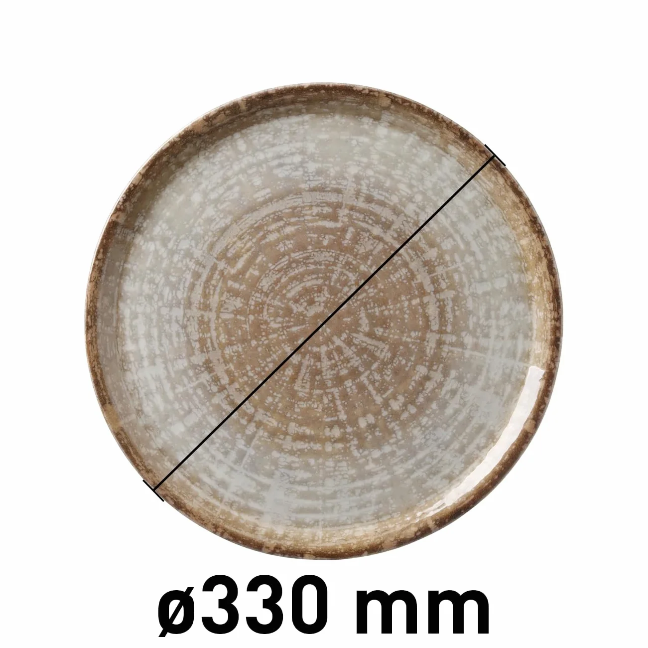 HENDI Talerz do Pizzy Porcelana ⌀330 mm Brązowo-Szary