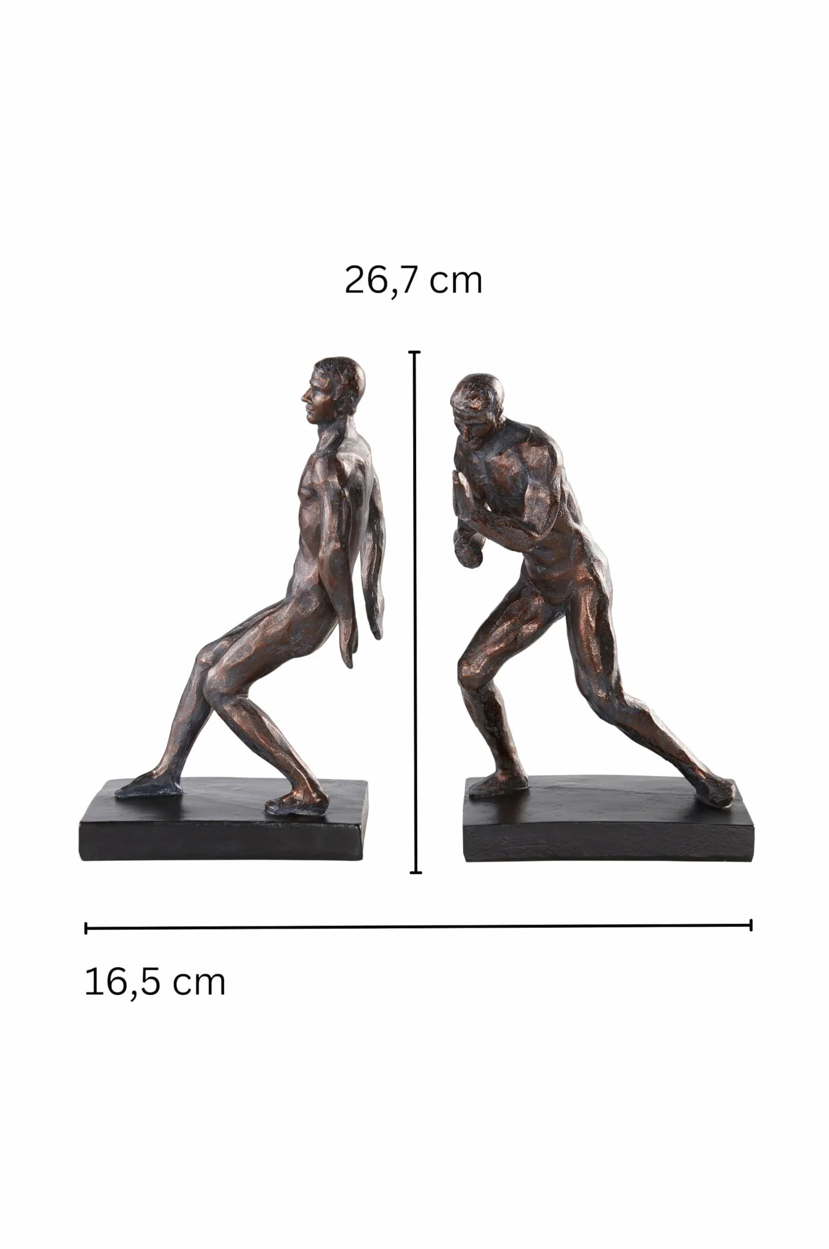 Jotex Push Podpórka na Książki Żywica Poliestrowa Czarny 26,7 x 16,5 x 11 cm Zestaw 2 szt.
