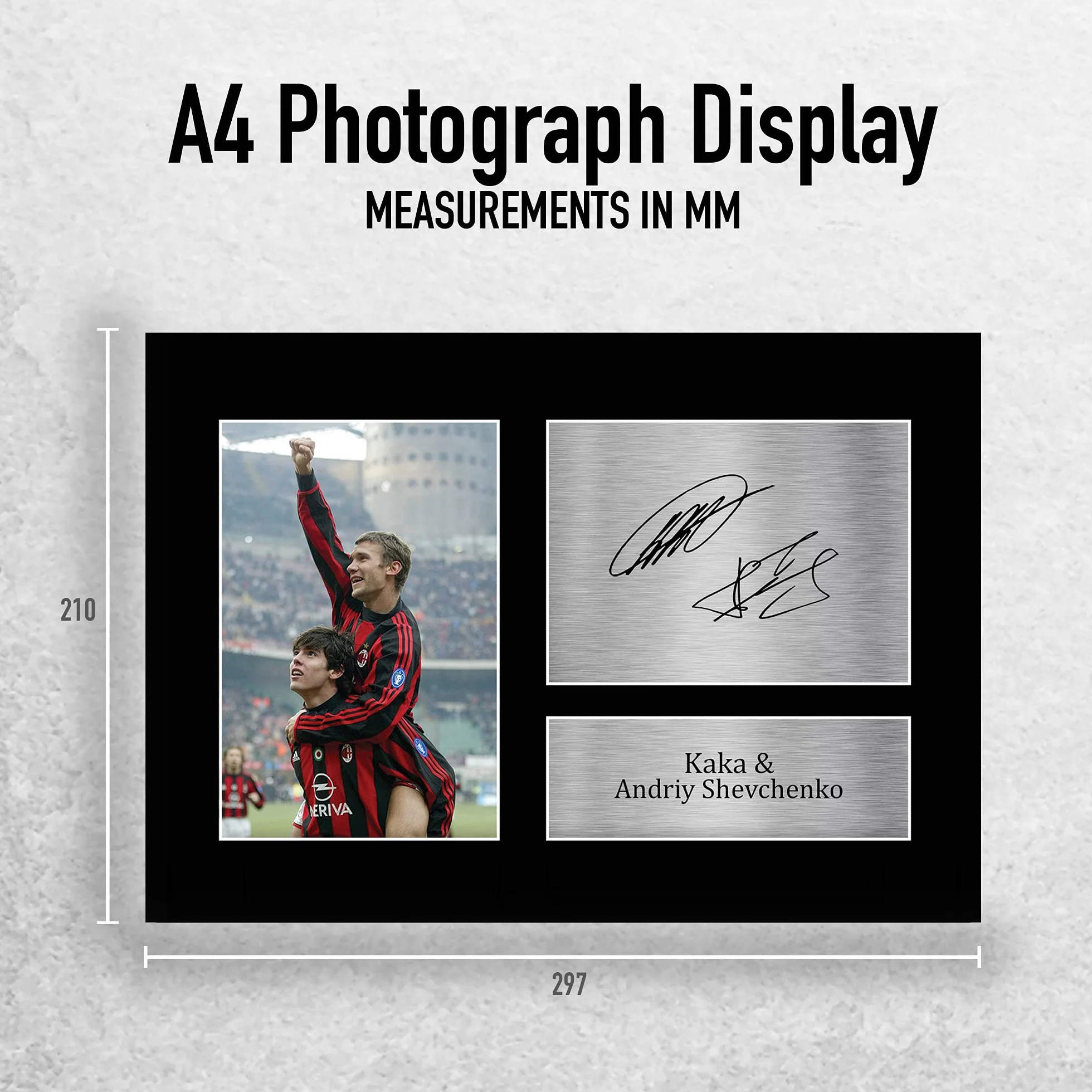 HWC Trading A4 Kaka & Andriy Shevchenko A C Milan Prezenty Drukowane Podpisane Zdjęcie Z Autografem Dla Fanów Piłki Nożnej I Kibiców