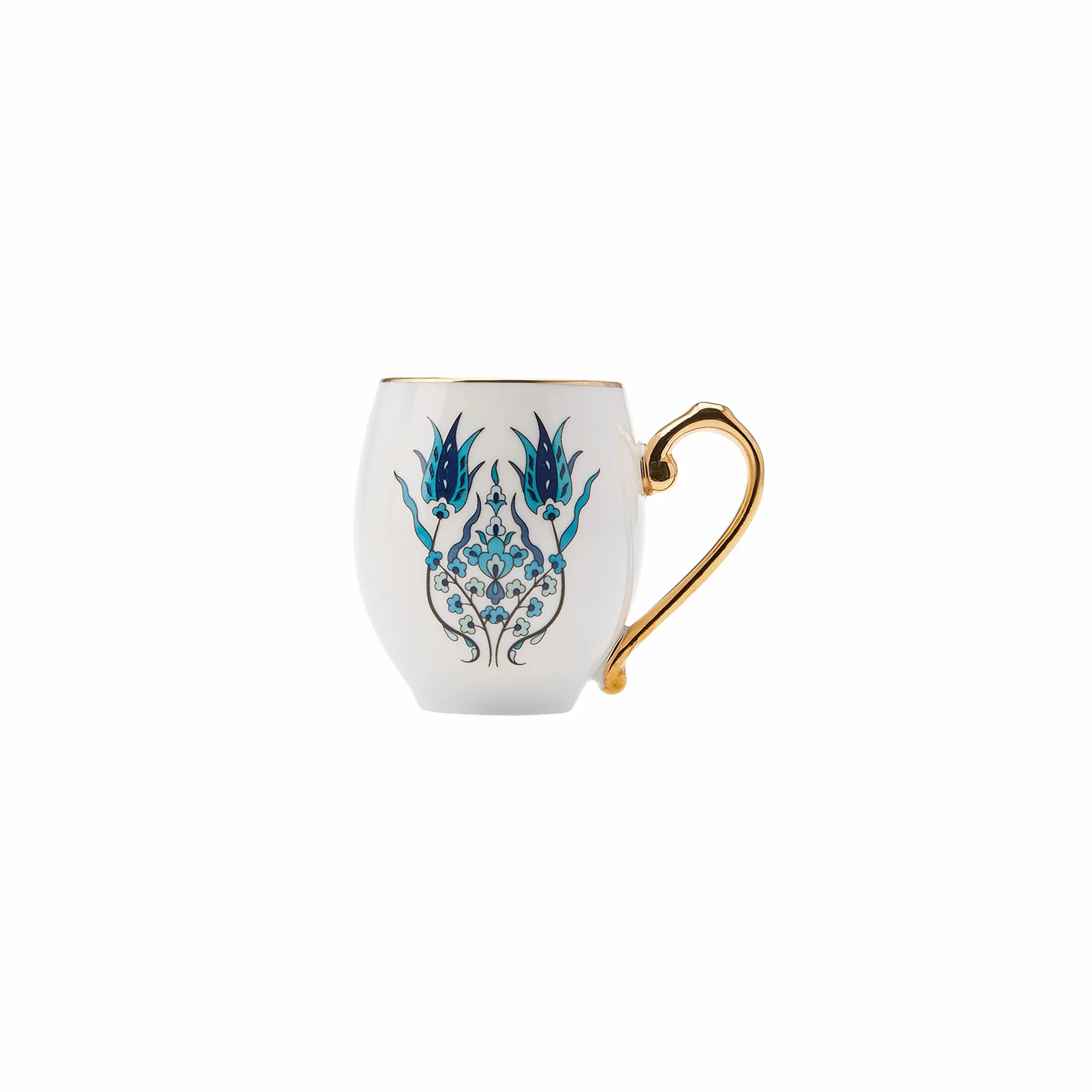 Karaca Iznik 12-częściowy zestaw porcelanowych filiżanek do kawy po turecku 90 ml