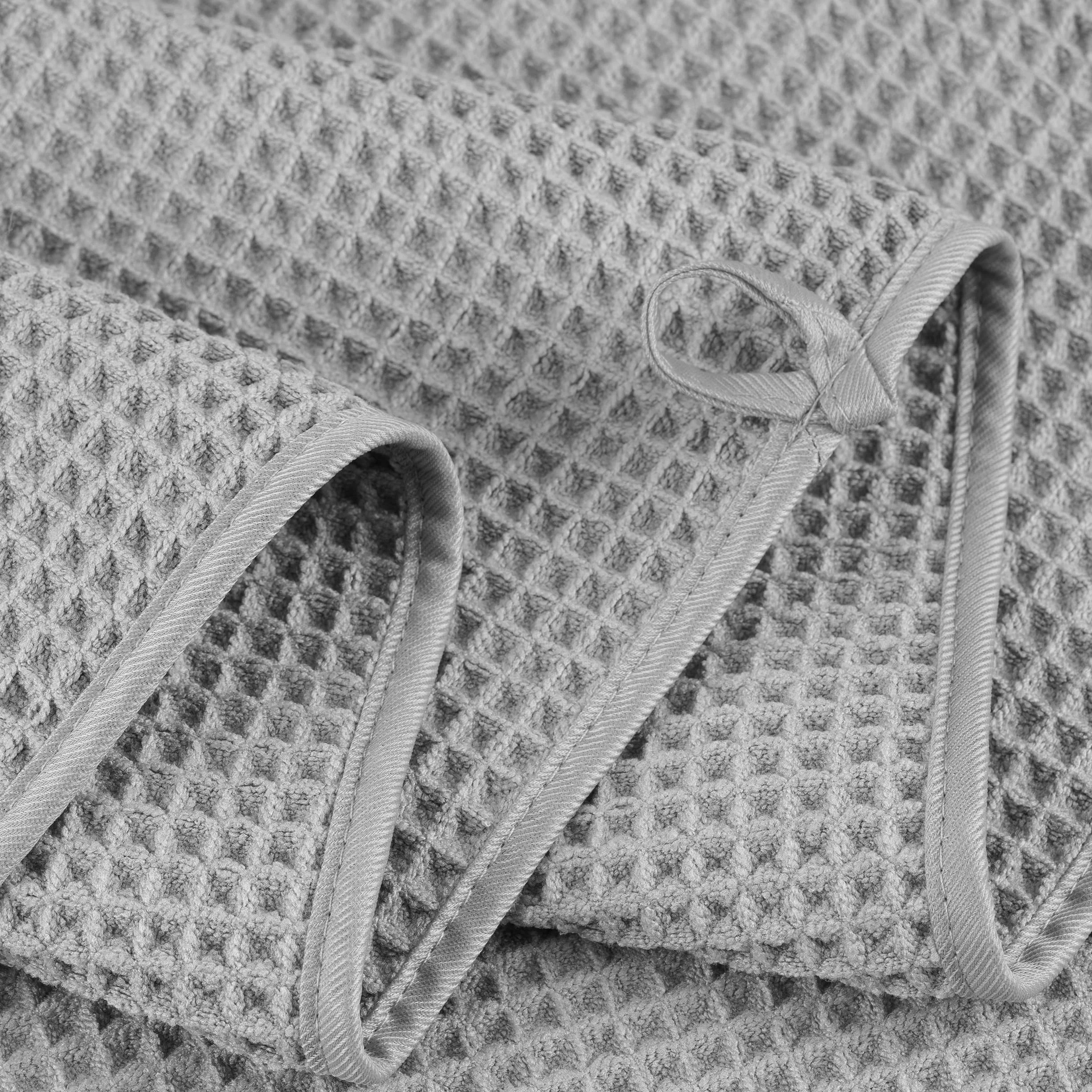 POLYTE 430 g/m² mikrofibra oversize szybkoschnący niestrzępiący się ręcznik kąpielowy, 152 x 76 cm, 4 szt. (splot waflowy)