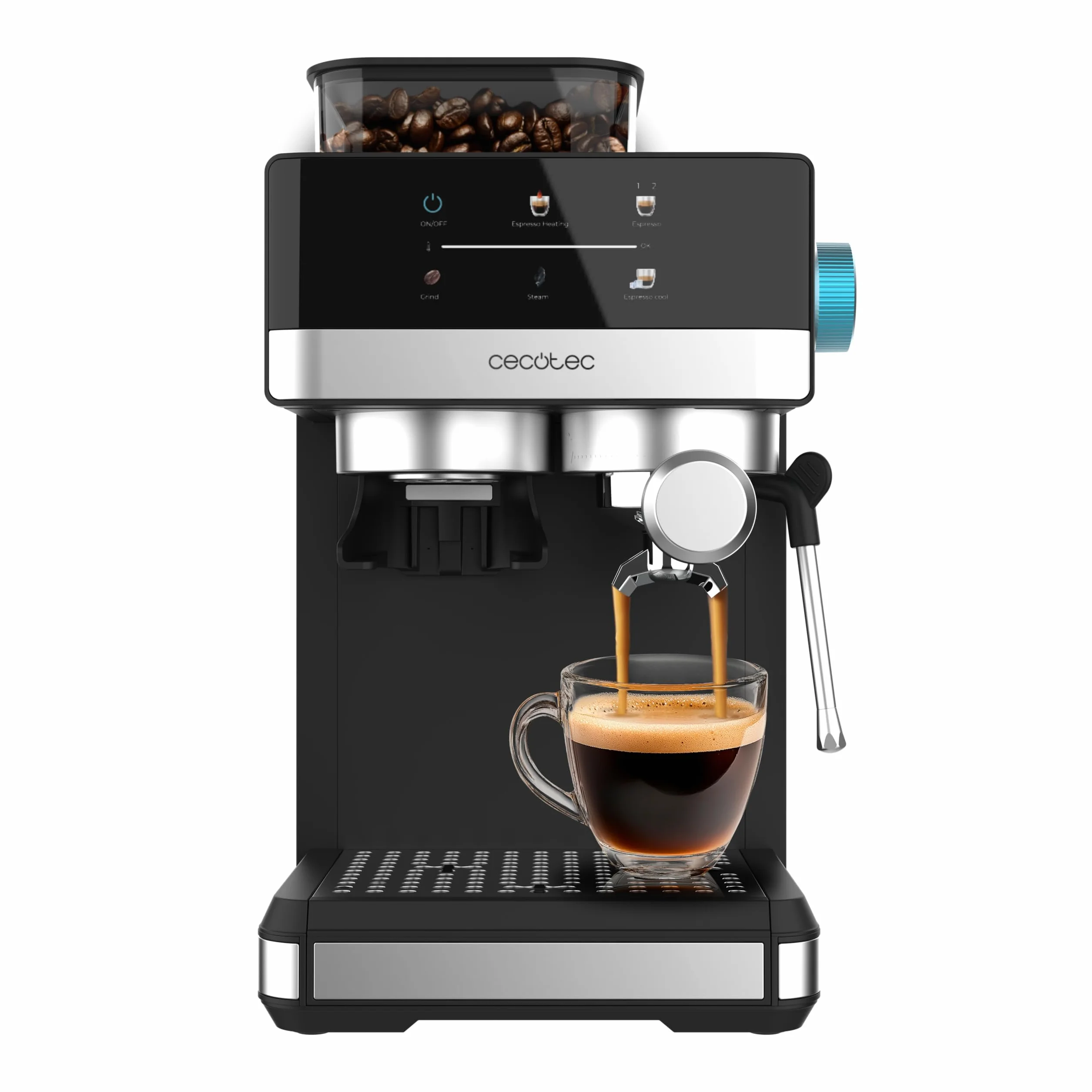 Cecotec Ekspres do kawy Power Espresso 20 Grind Fresh 1350W 20 barów ekran dotykowy 1,7 l