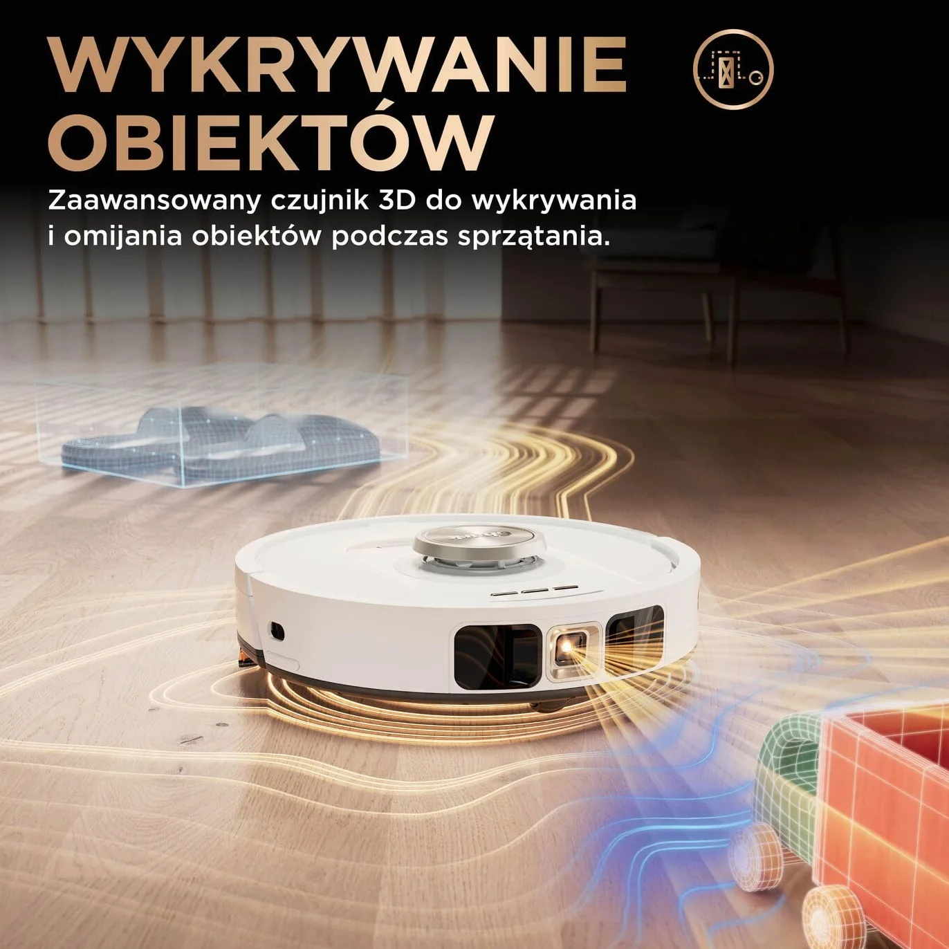 Shark PowerDetect Robot odkurzająco-mopujący 2 w 1, automatyczne opróżnianie, napełnianie i czyszczenie NeverTouch Pro (60 dni), 3D i LiDAR, NeverStuck, WiFi/aplikacja, biały, AV2800ZEEUWH