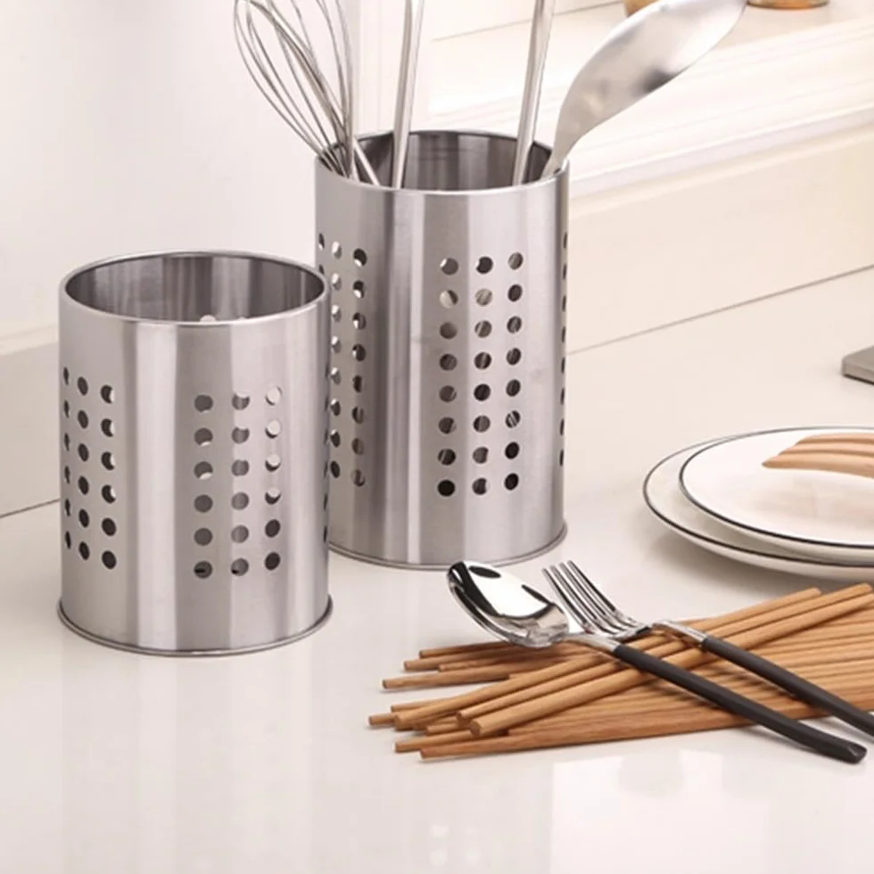 Uchwyt na przybory Uchwyt na przybory kuchenne, stal nierdzewna, uchwyt na pałeczki, akcesoria kuchenne, organizer na sztućce, stojak na odpływy do naczyń Garnki na przybory kuchenne(Duży)