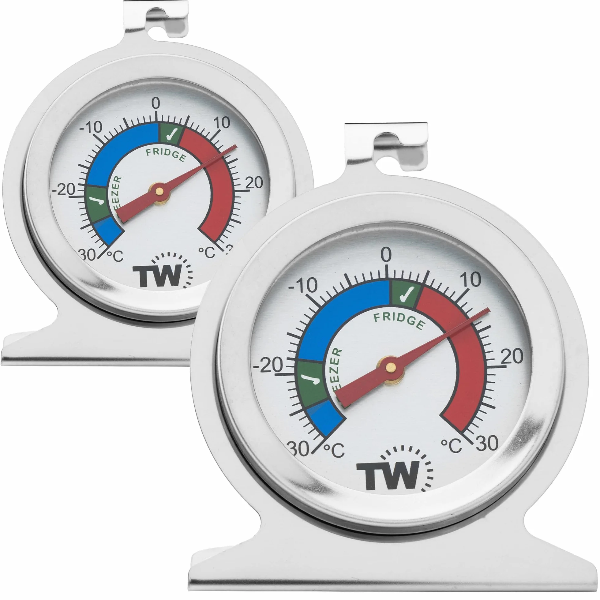 Termometr do lodówki, zamrażarki, dwupak do monitorowania temperatury lodówki, zamrażarka i lodówka, zestaw termometrów temperaturowych