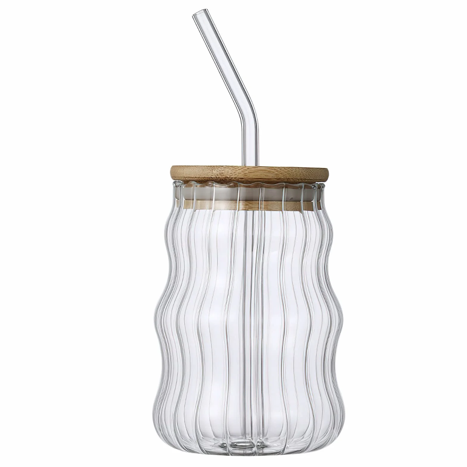 Szklane kubki z pokrywkami i słomkami, 500 ml, szklany kubek z pokrywką i słomką, szklanki do kawy mrożonej, nowoczesne szklanki do smoothie do whisky, napojów gazowanych, herbaty, A 1