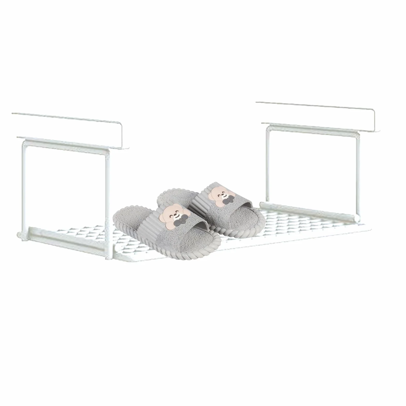 Generisch Kosz wiszący pod półką z metalu 32/39/52 cm, organizer do szafek kuchennych, szafek na buty i szafek na ubrania (czarny/biały)