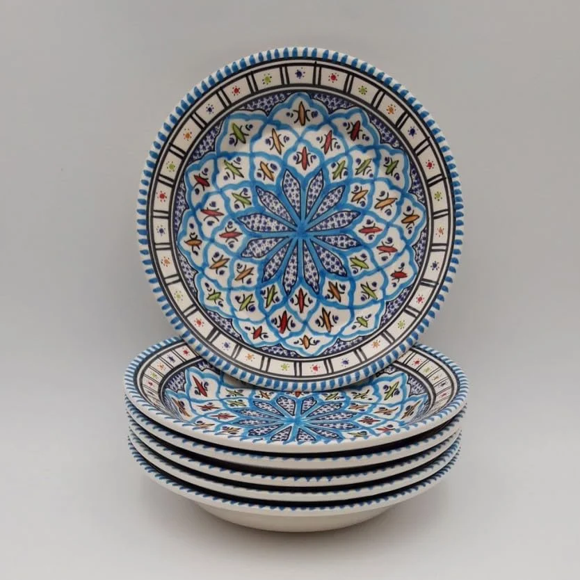 Zestaw 6 talerzy do pieczenia Bakir turkusowy - D 24 cm