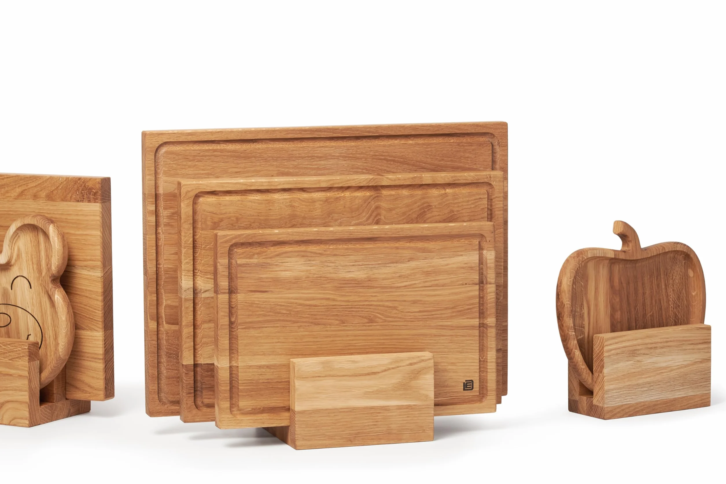 Uchwyt na deskę do krojenia na 3 deski do krojenia z wysokiej jakości dębu, rozmiar 15 х 17 x 9 cm (szer. x wys.), produkt z Ukrainy, rękodzieło, prezent z drewna, wkładka do deski do krojenia, uchwyt