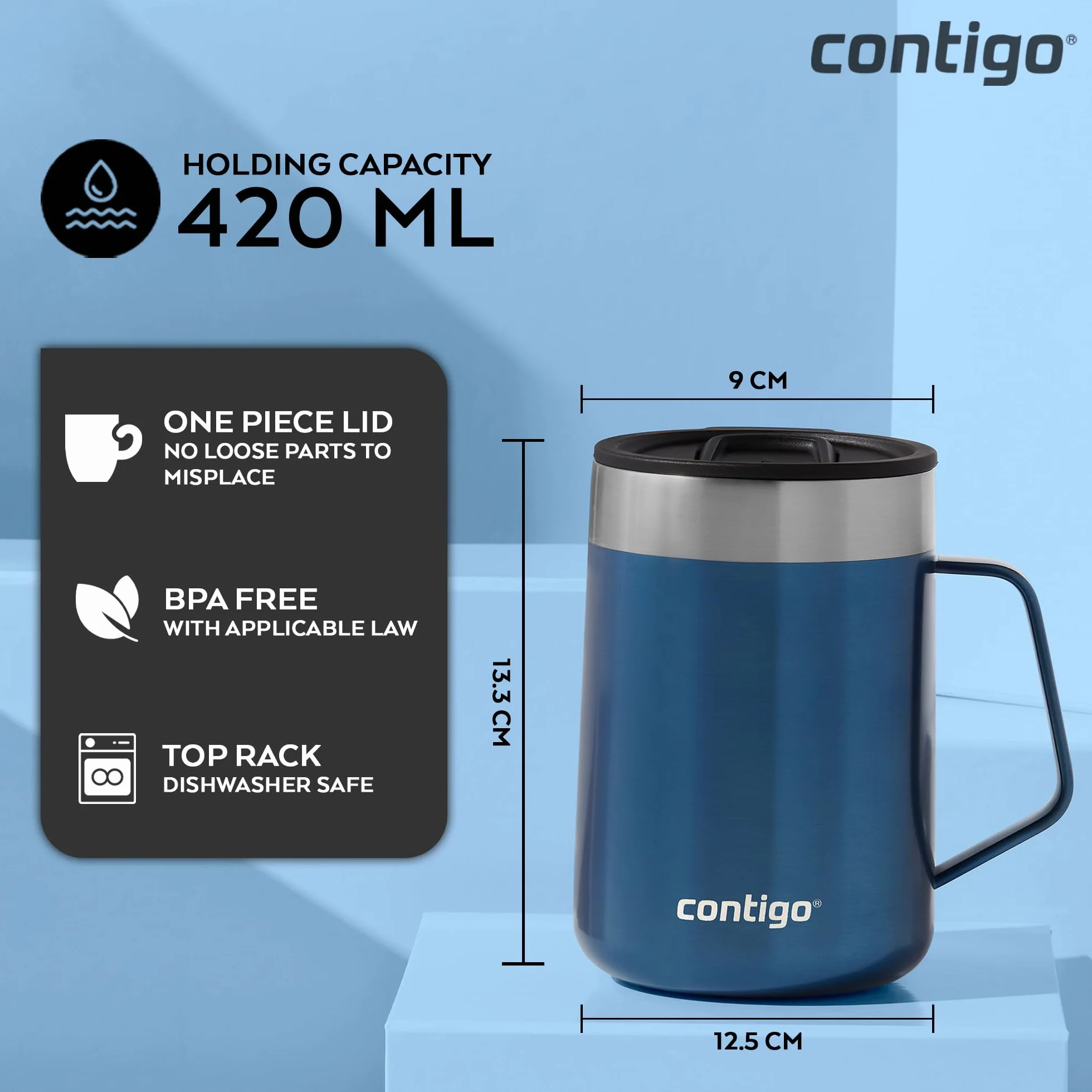 Contigo Streeterville Kubek Termiczny 410 ml Niebieski
