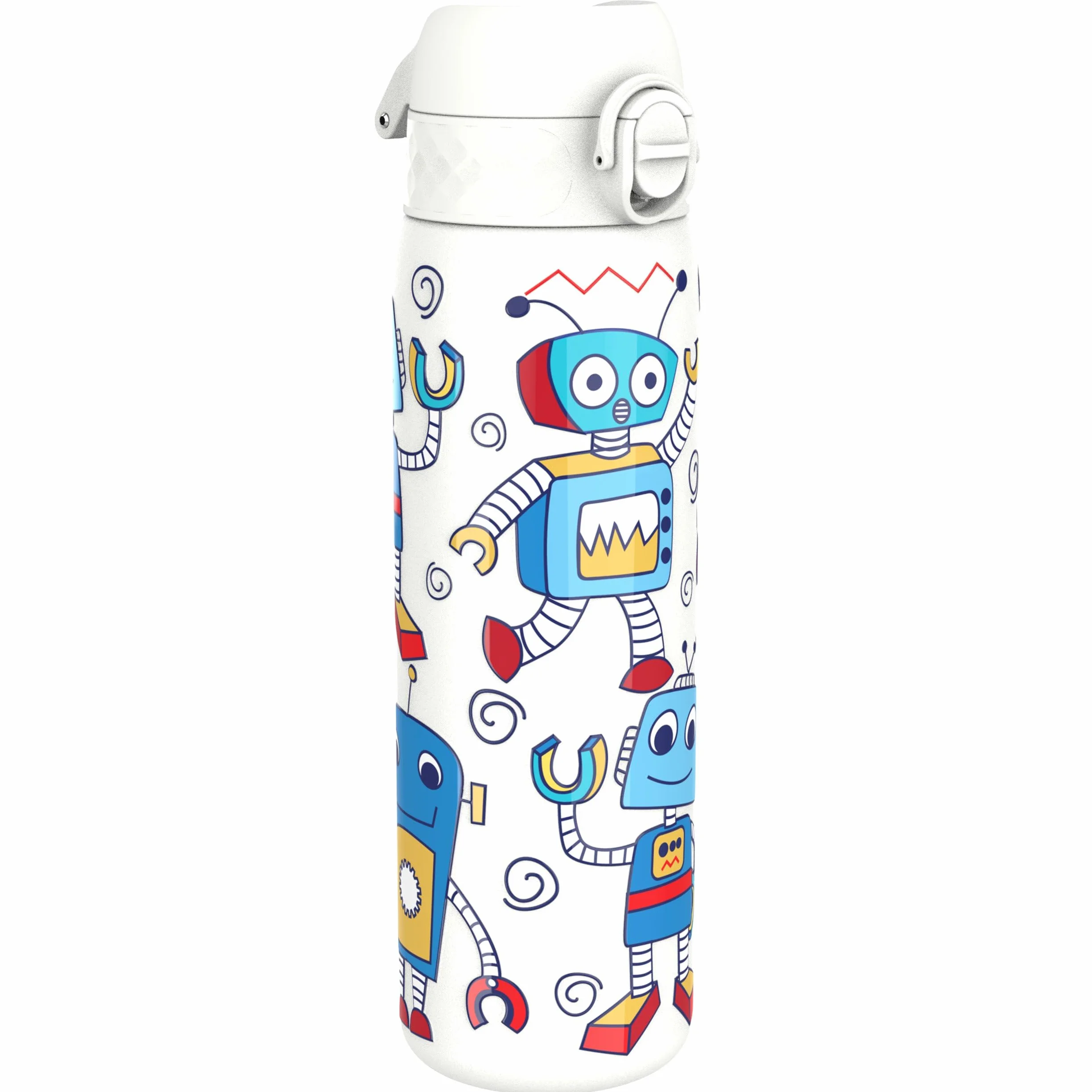ION8 Butelka na Wodę ze Lekki Stali, 600 ml/20 oz, Nieocieplany, Szczelna, Łatwe Otwieranie, Bezpieczny Zamek, Można Myć w Zmywarce, Higieniczne Pokrycie, Składany Uchwyt, Roboty