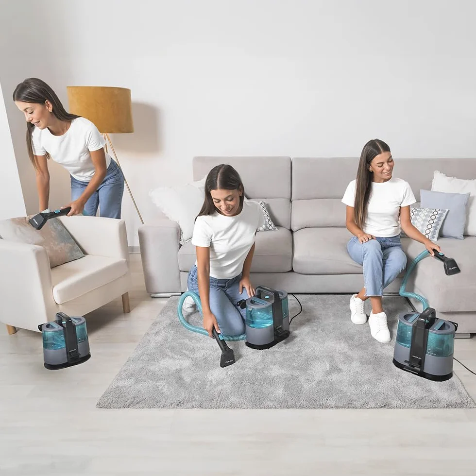 Cecotec Odkurzacz do tapicerki - dywany z kablem Conga 4000 Carpet & Spot Clean XL Advance. 600 W, 14 Kpa, 3 w 1: spryskiwanie, czyszczenie i odkurzanie, 2 zbiorniki na wodę, akcesoria do okien