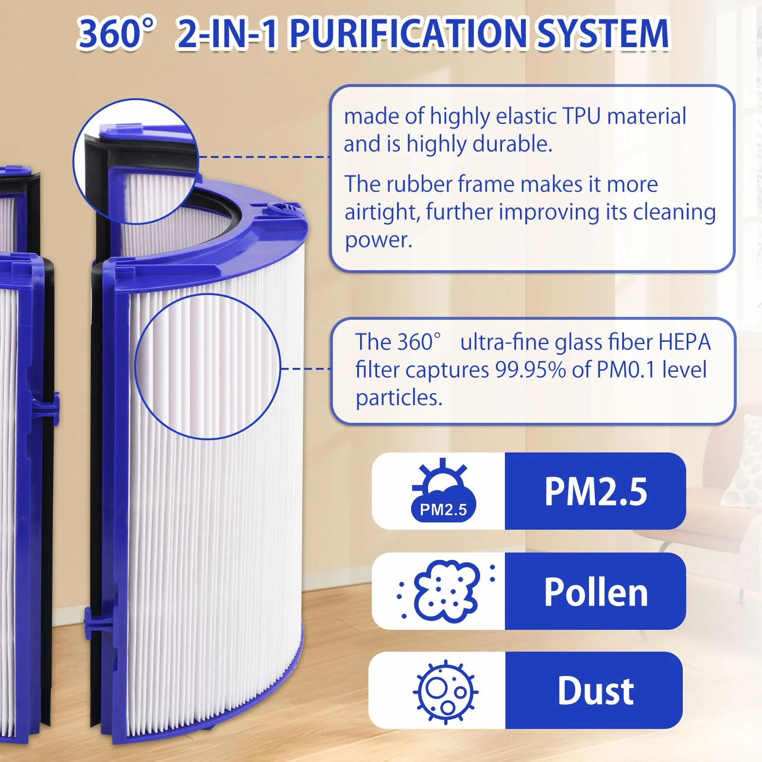 Filtr HEPA do Dyson Pure Cool TP04 DP04 HP04 TP05 HP05 Pure Hot+Cool 969048-03 969048-01