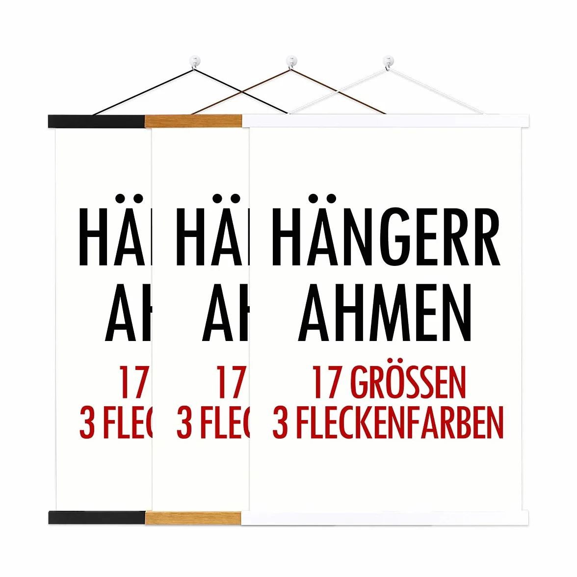 B3 Listwa plakatowa, listwa plakatowa, 35 cm, magnetyczne drewno, wieszak na zdjęcia, ramka na zdjęcia (35 cm, drewno tekowe)