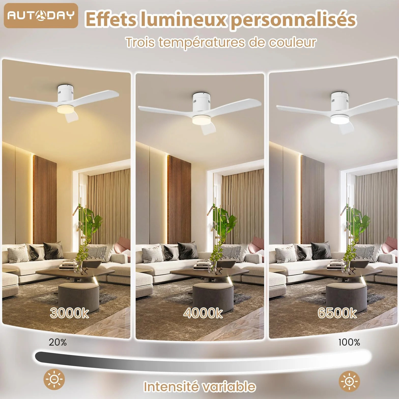 Drewniany wentylator sufitowy z oświetleniem, ściemnialne LED 24 W, cichy silnik DC 38 W, 132 cm, drewniany wentylator sufitowy z pilotem zdalnego sterowania z funkcją pamięci, 6 prędkości