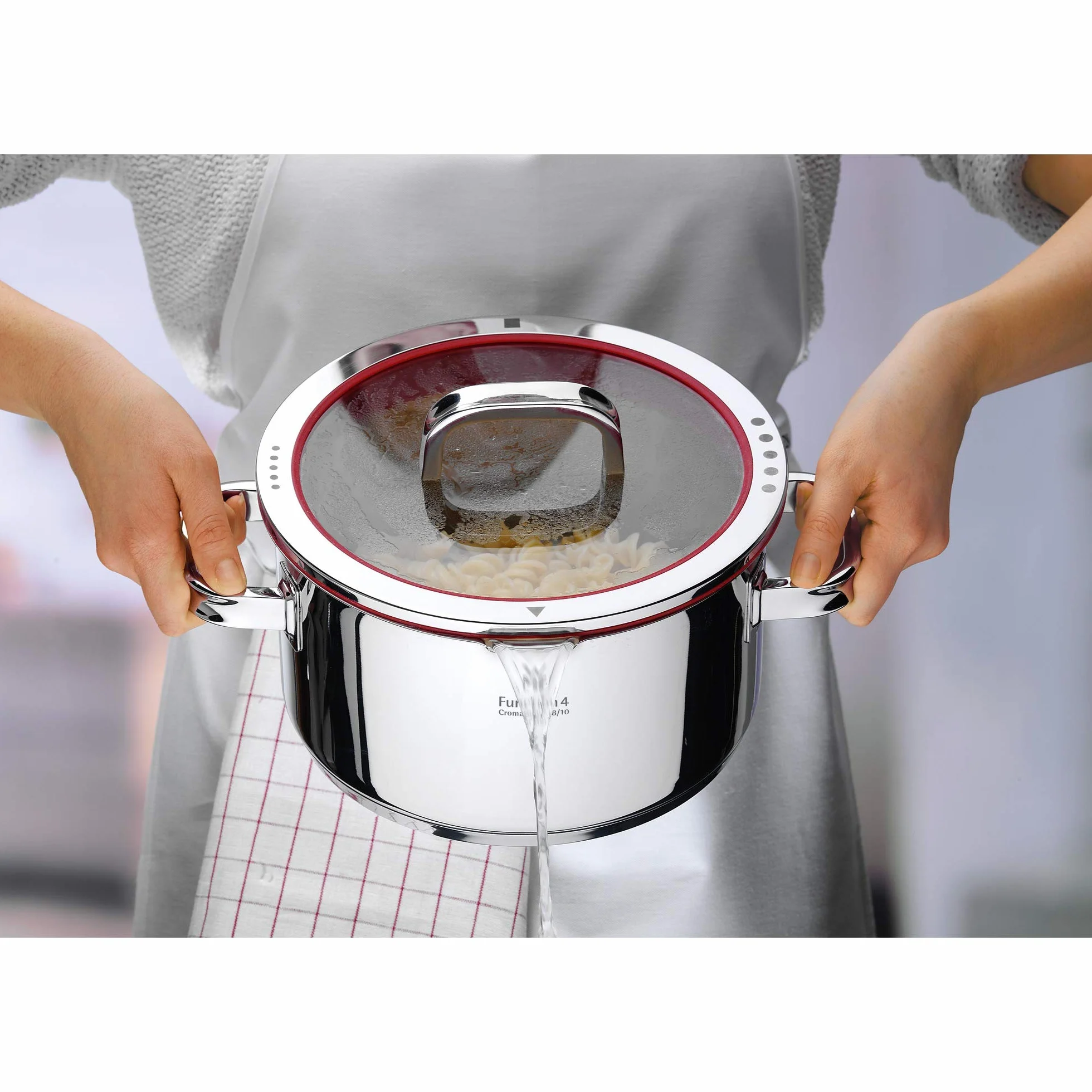 Wmf Function 4 Garnek z Pokrywką, Srebrny, ⌀20 cm/3,4 L
