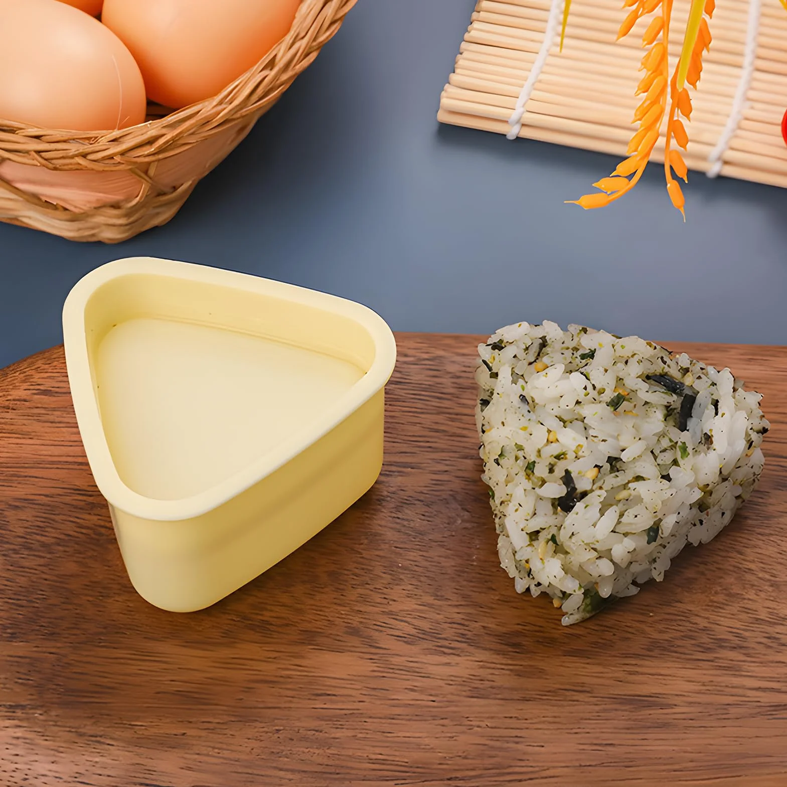 3-częściowy zestaw do robienia sushi onigiri sushi, zestaw do samodzielnego przygotowania kul ryżowych, do liści nori i alg – łatwe przygotowanie sushi w domu – nie zawiera BPA i nadaje się do