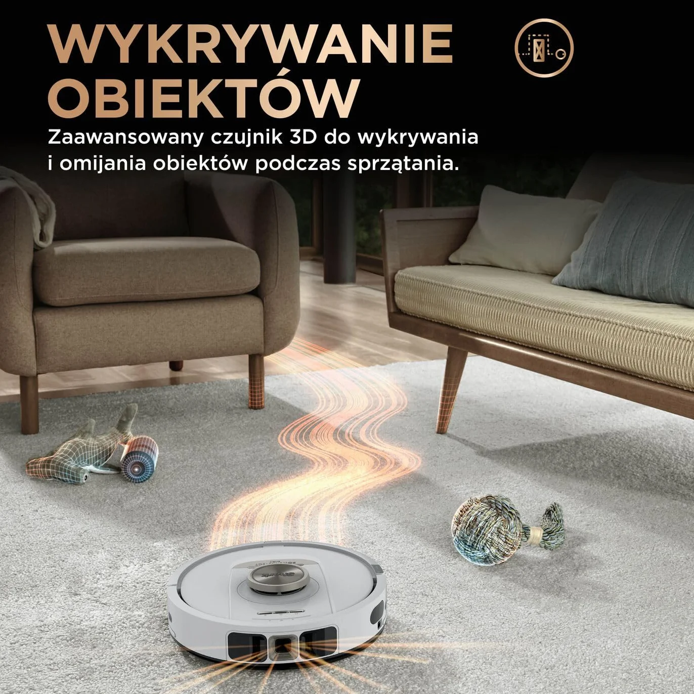 Shark PowerDetect Robot odkurzająco-mopujący 2 w 1, automatyczne opróżnianie, napełnianie i czyszczenie NeverTouch Pro (60 dni), 3D i LiDAR, NeverStuck, WiFi/aplikacja, biały, AV2800ZEEUWH