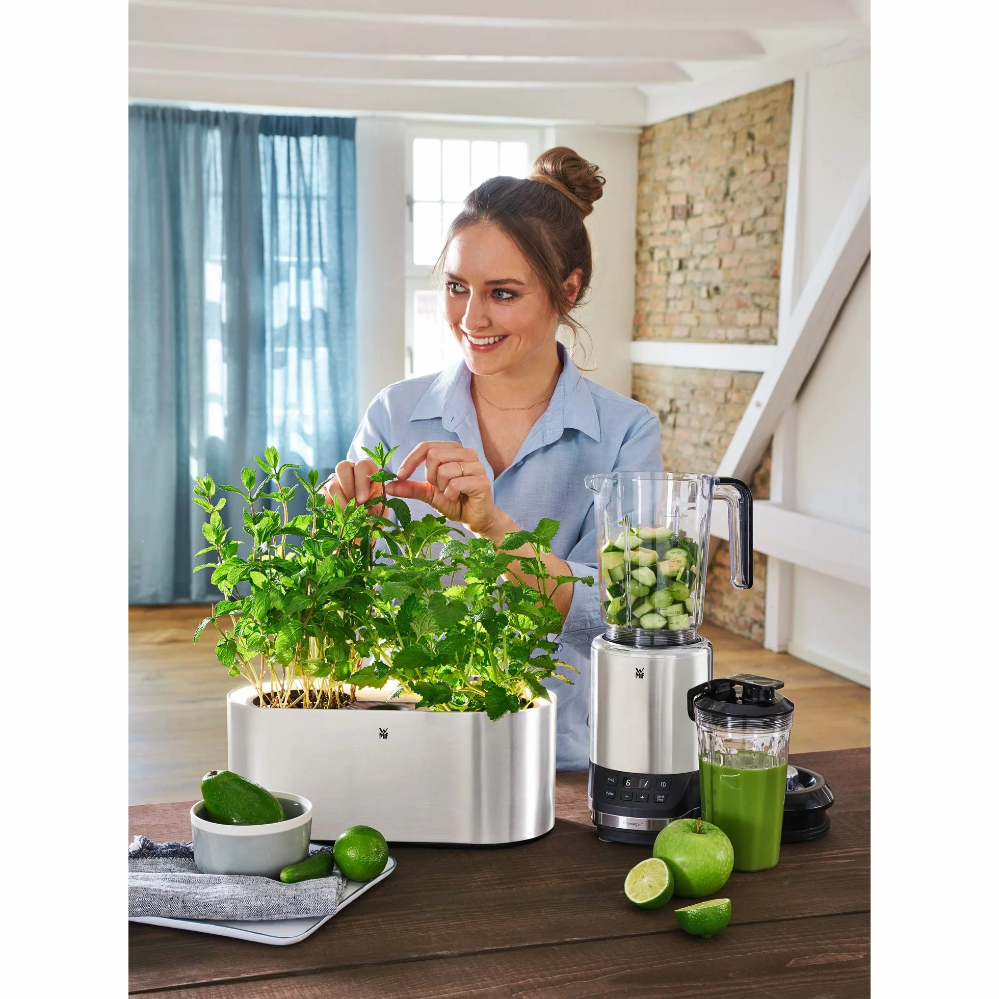 Wmf 416530011 Cromargan Blender Kielichowy, Cromargan, 1200 W, 1,2 L, Szary/Srebrny