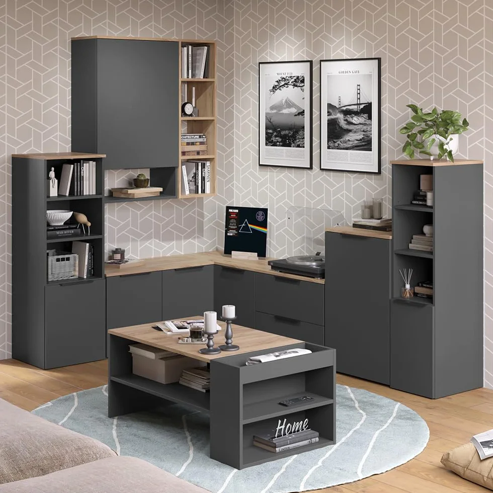 Vicco Szafka uniwersalna "Wido", Antracyt/Sonoma, 40.2 x 120 cm z drzwiami