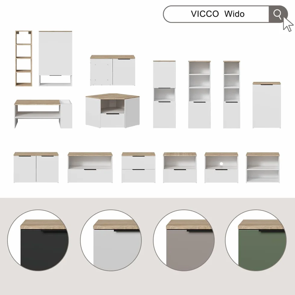 Vicco Szafka uniwersalna "Wido", Antracyt/Sonoma, 40.2 x 120 cm z drzwiami