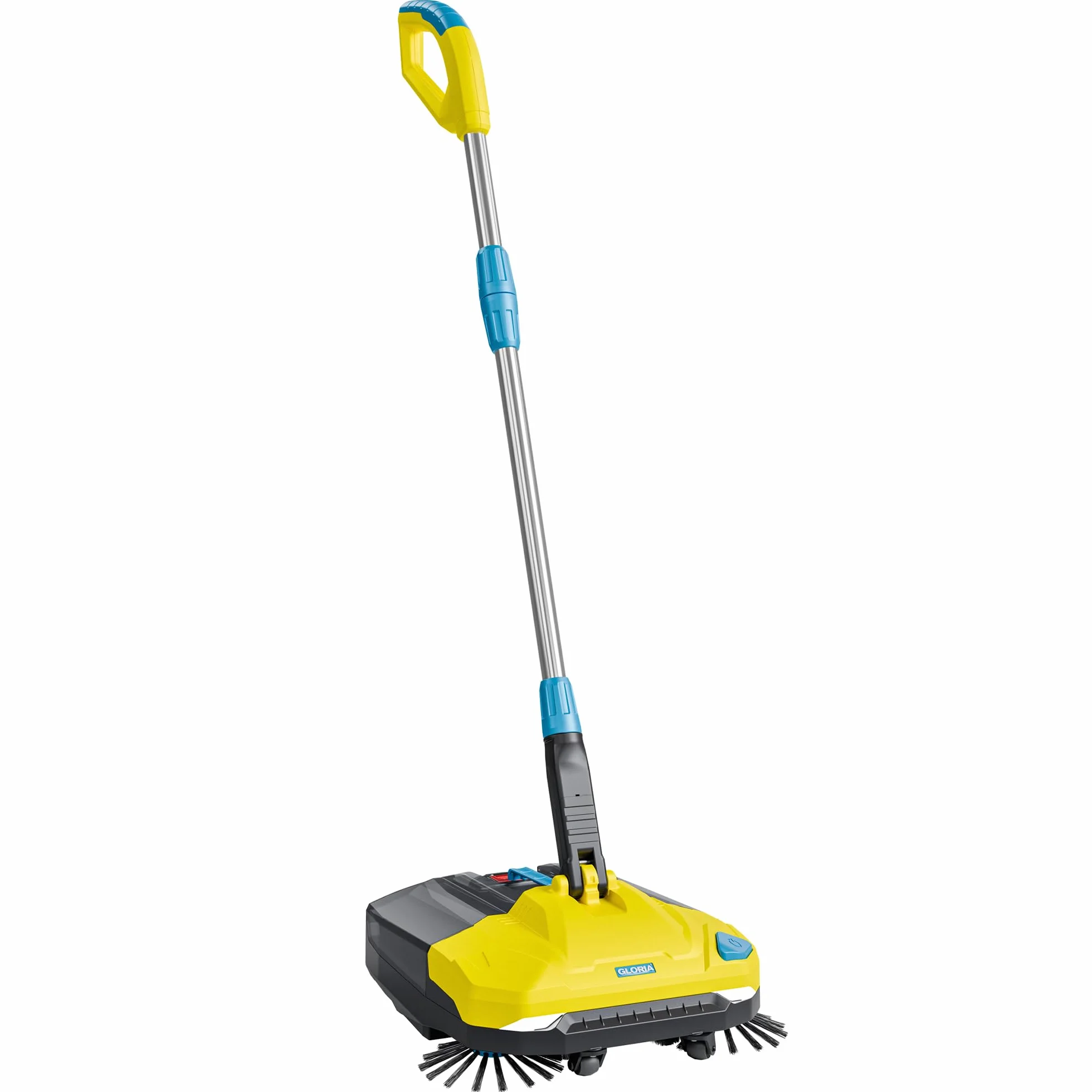 GLORIA Zamiatarka akumulatorowa EasySweep 18 V w zestawie akumulator Bosch 18 V | elektryczna szczotka akumulatorowa i miotła do użytku wewnątrz i na zewnątrz | wjazd, chodnik, taras, garaż i liście |