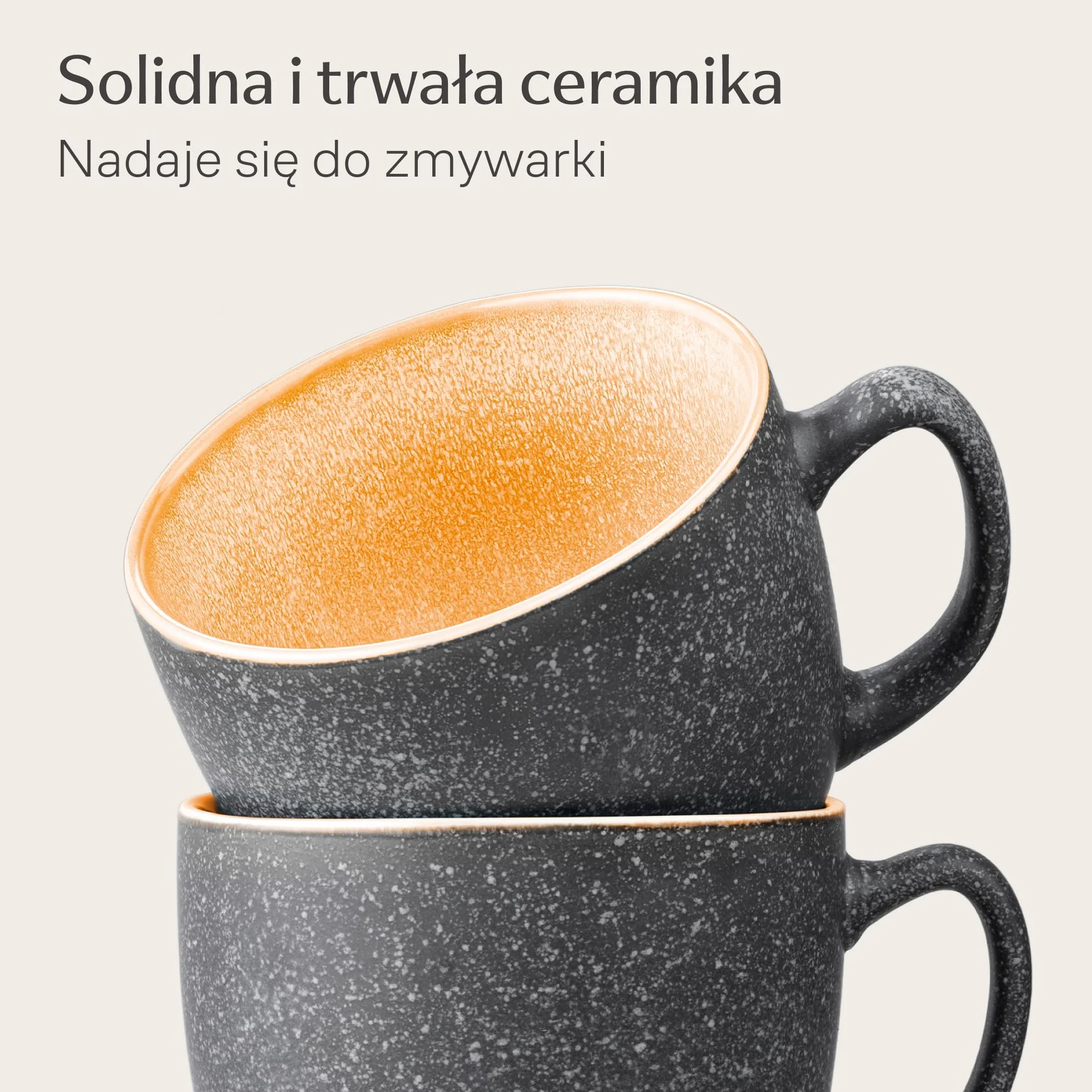 Cosumy Zestaw Kubków do Kawy - 4 x 350 ml / 8 uncji - Kubki Ceramiczne – Grube Kamionkowe Naczynia z Reaktywnym Szkliwem Ręcznym - Długie Utrzymanie Ciepła (Kolorowy)
