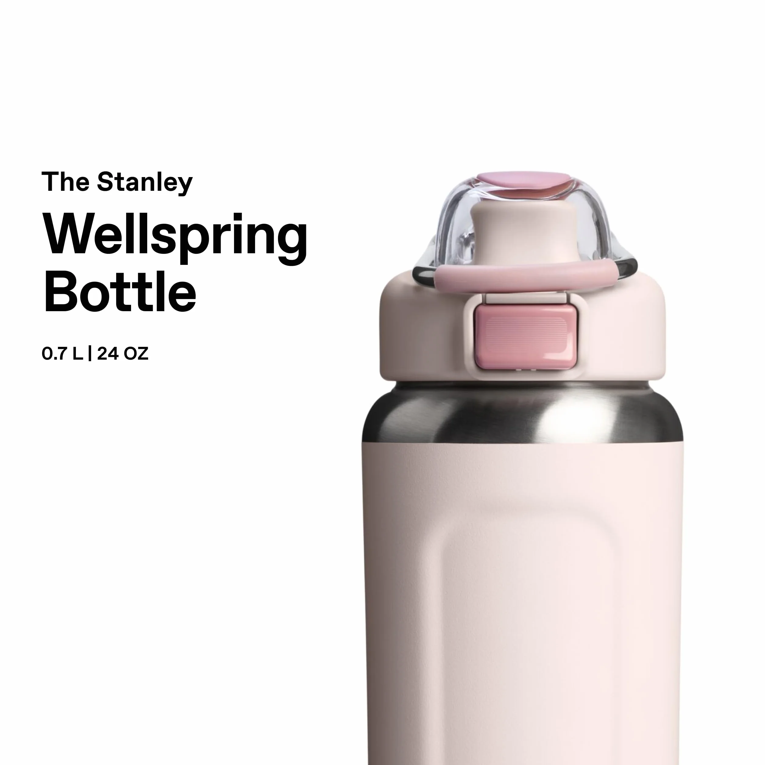 Stanley 1913 Wellspring Bottle 0.7L - Zimna Przez 12 Godzin - Zamrożona Przez 40 Godzin - Stal Nierdzewna - Nie Zawiera BPA - Szczelny - Można Myć W Zmywarce