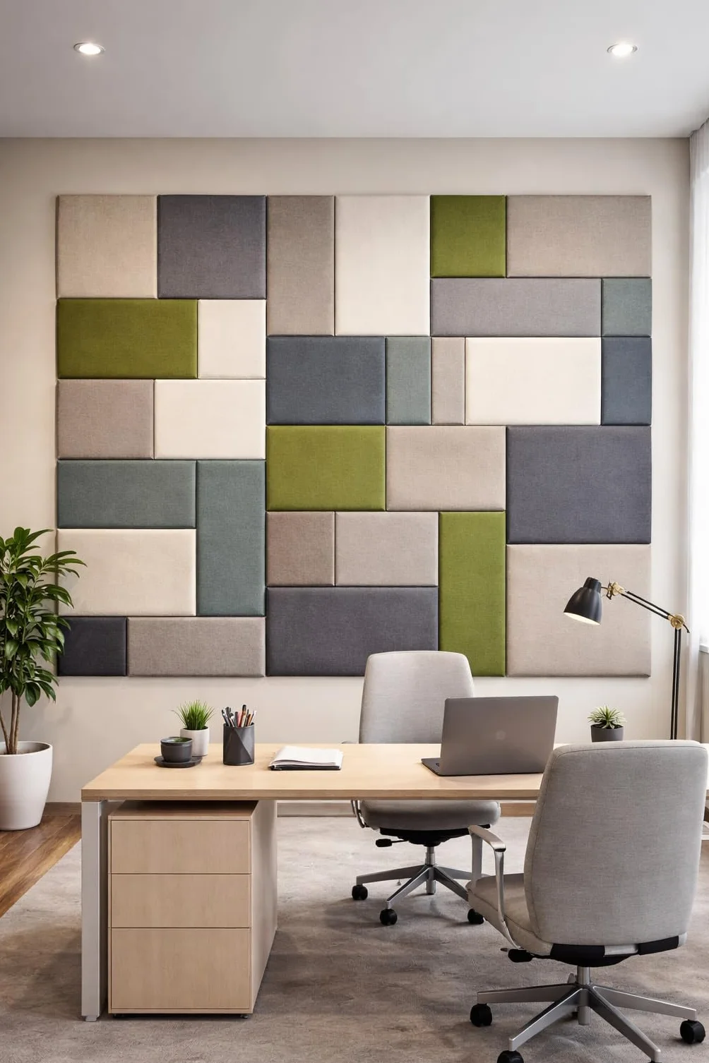 Angelo - poduszka ścienna – panele ścienne 3D na łóżko – poduszka ścienna – panele tapicerowane – panele tapicerowane – wyściełane panele ścienne – kremowa 80 x 40 cm – panele tapicerowane – panele