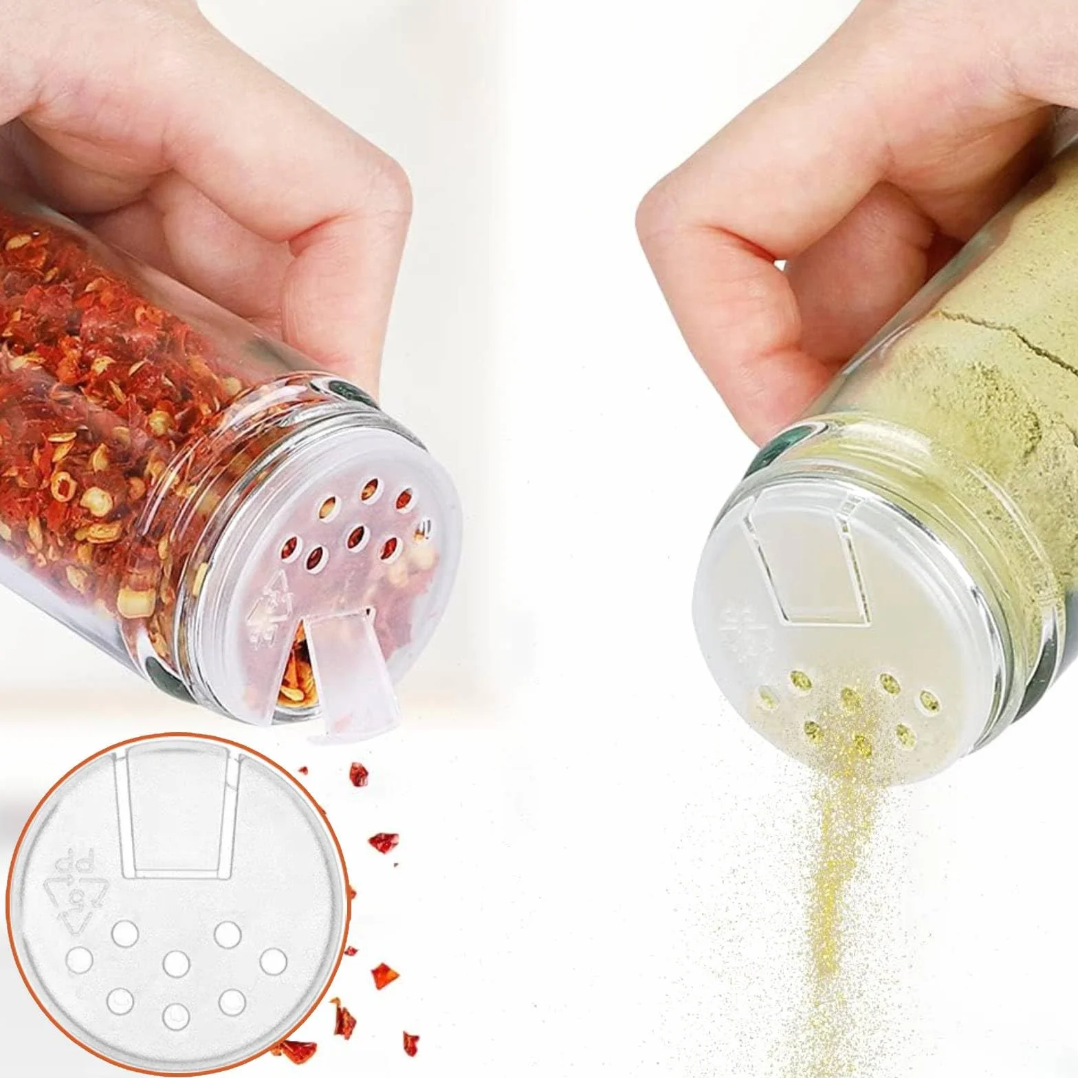 12-częściowy zestaw pojemników na przyprawy, prostokątne, 120 ml, z wkładem do rozsypywania, bambusowe pokrywki, etykiety w kolorze czarnym, pojemnik na przyprawy, pojemnik na przyprawy, z lejkiem