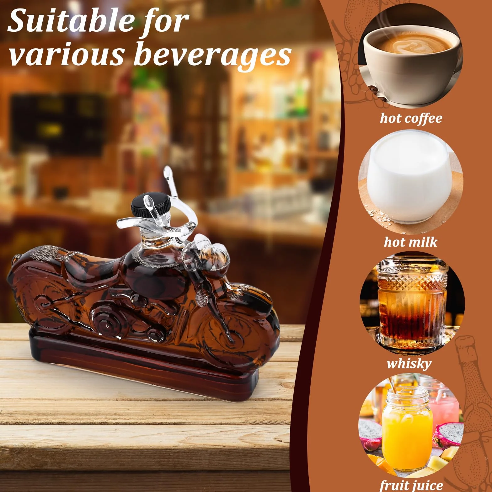 Karafka motocyklowa do whisky