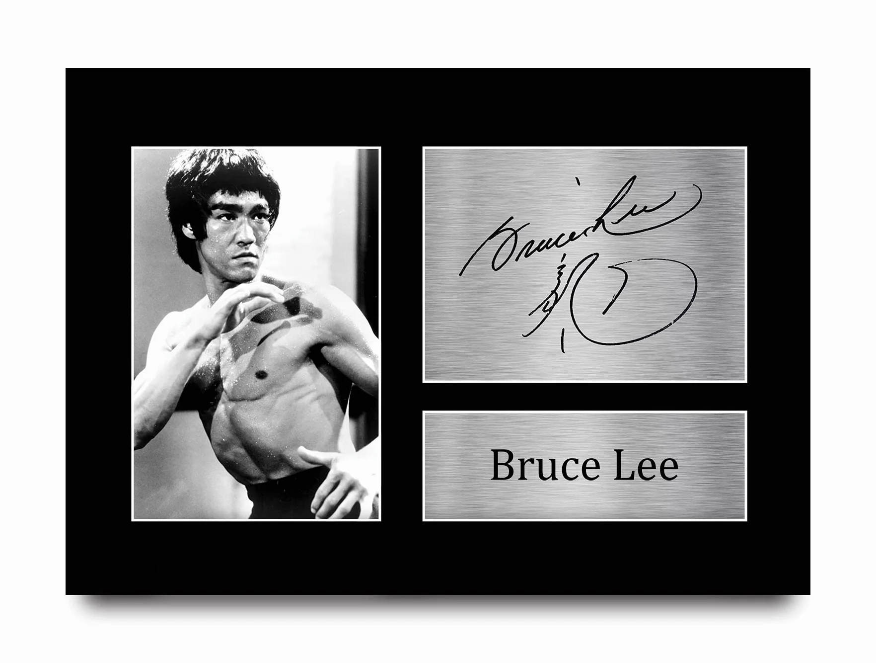 HWC Trading Bruce Lee podpisany w formacie A4 z autografem sztuki walki wejście smoka wydruk zdjęcie zdjęcie pokaz