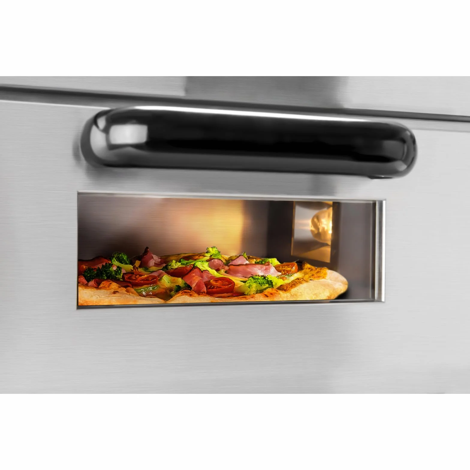 Royal Catering RCPO-2000-1PE piec do pizzy elektryczny 2000 W, 1 komora, piecyk do pizzy, piecyk szamotowy, dno szamotowe