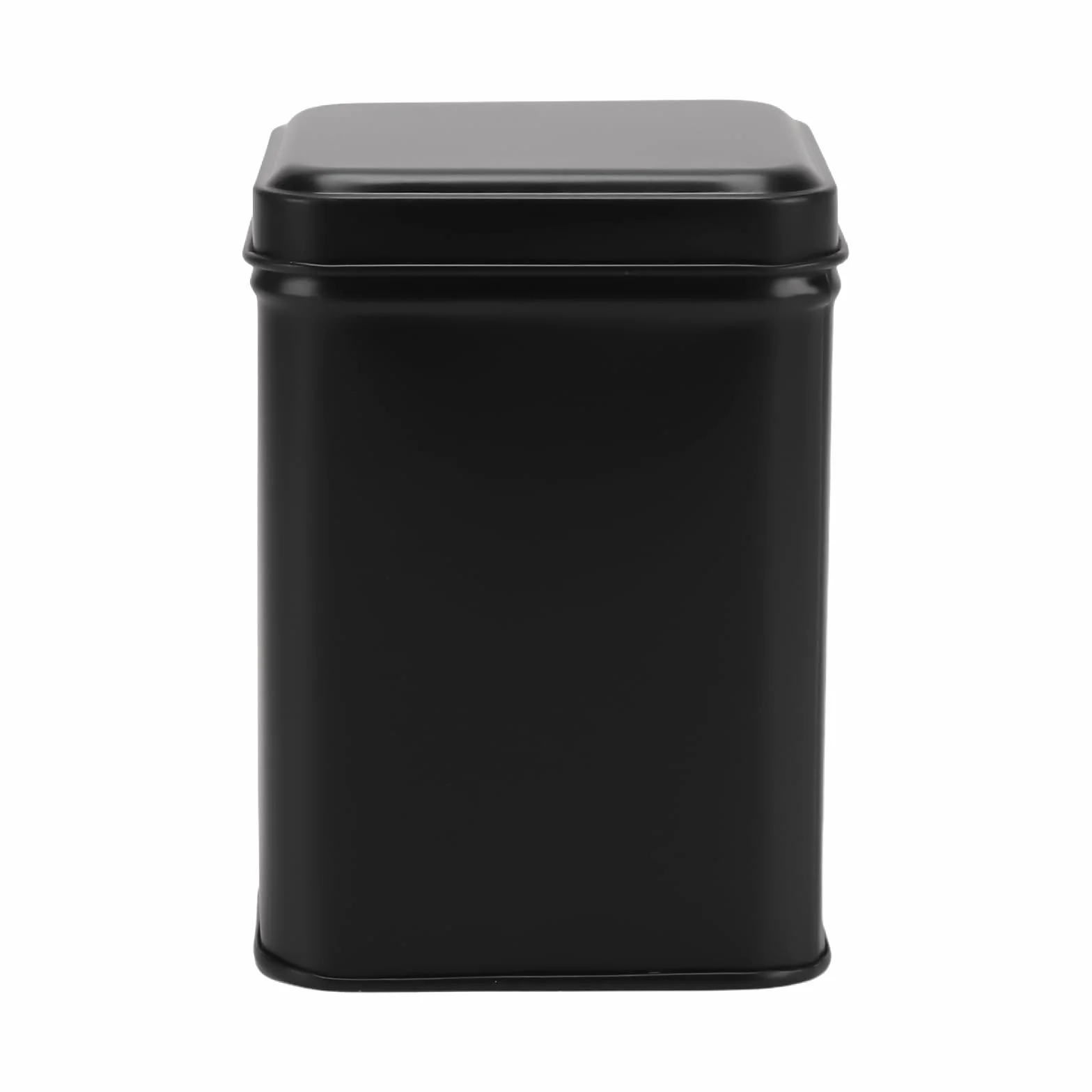 8 sztuk puszek na herbatę sypką, 7 x 7 x 10 cm, czarne pojemniki na herbatę z metalu, kwadratowe pudełko do przechowywania herbaty sypkiej