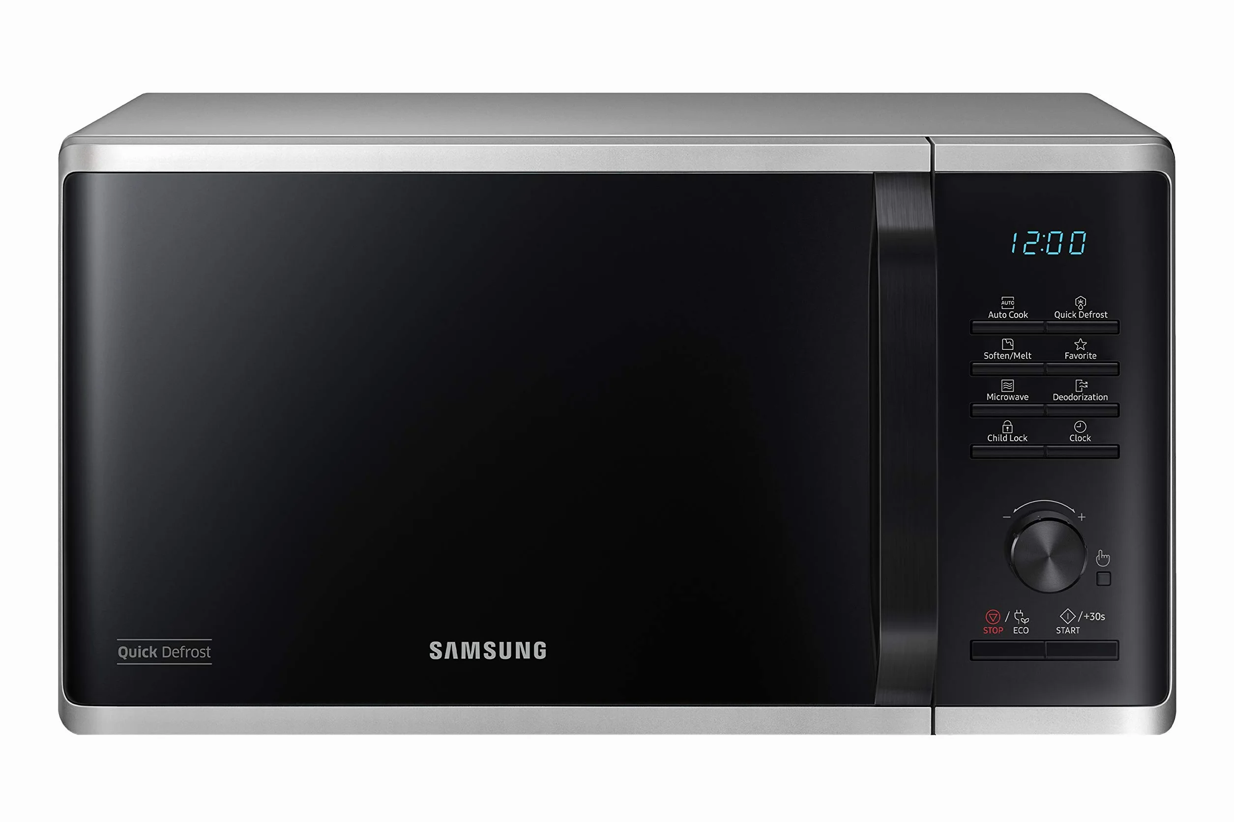 Samsung MS2AK3515AS/EG kuchenka mikrofalowa, 800 W, 23 sztuki, szerokość 48,9 cm, emaliowane wnętrze ceramiczne, odporne na zarysowania
