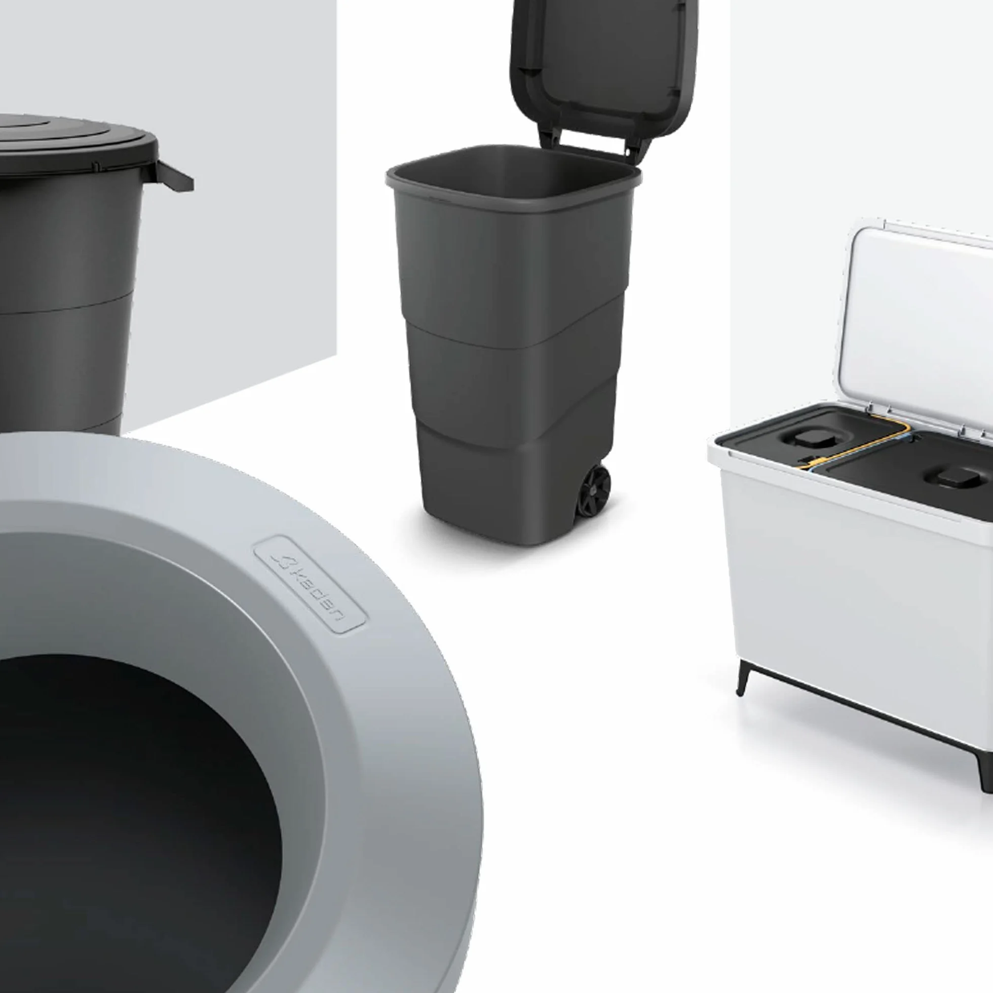 System sortowania recyklingu 3x10L biały KEDEN