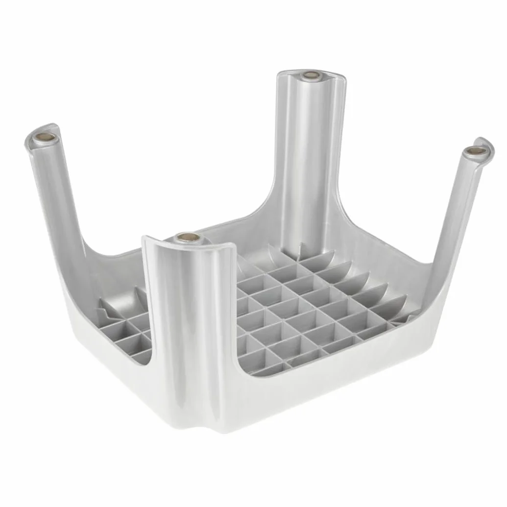 keeeper Taboret, Antypoślizgowa powłoka gumowa, Do 150 kg, Polipropylen, 36,5 x 30 x 24 cm, Tim, Srebrny