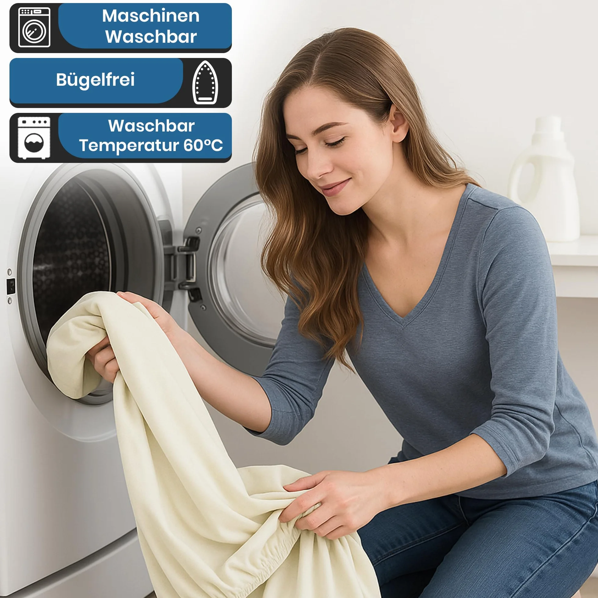 Basics prześcieradło z gumką 90 x 200 cm – 100% bawełna jersey, certyfikat Öko-Tex, wysokość materaca do 25 cm, kolor naturalny