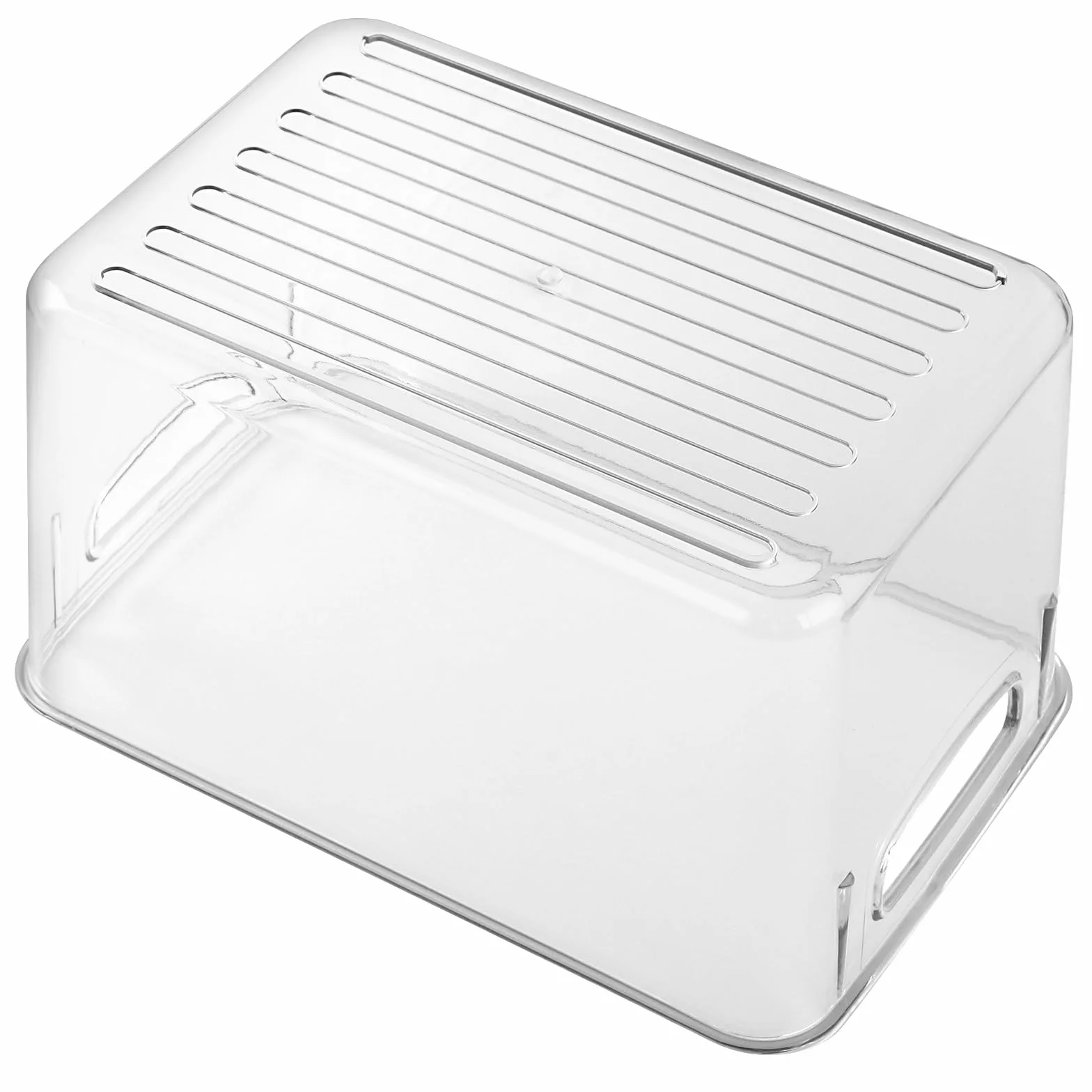SINJEUN 4 organizery do lodówki z uchwytem, 24,8 x 17,2 x 14 cm, pojemniki na lodówkę, pojemniki do przechowywania, przezroczyste tworzywo sztuczne, do kuchni