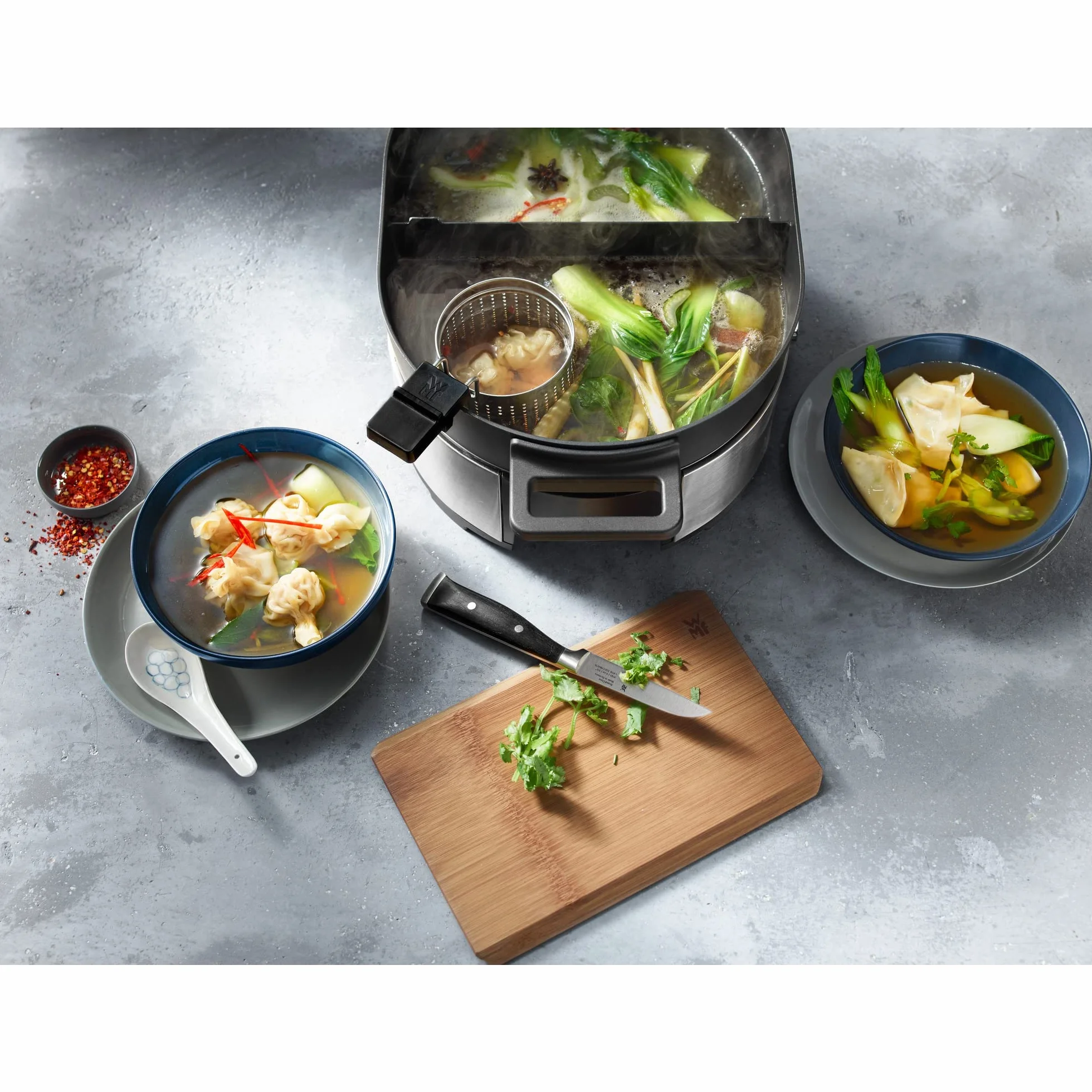 WMF Lono Hot Pot & parowar elektryczny 3,6 l, 1700 W, stal nierdzewna matowa