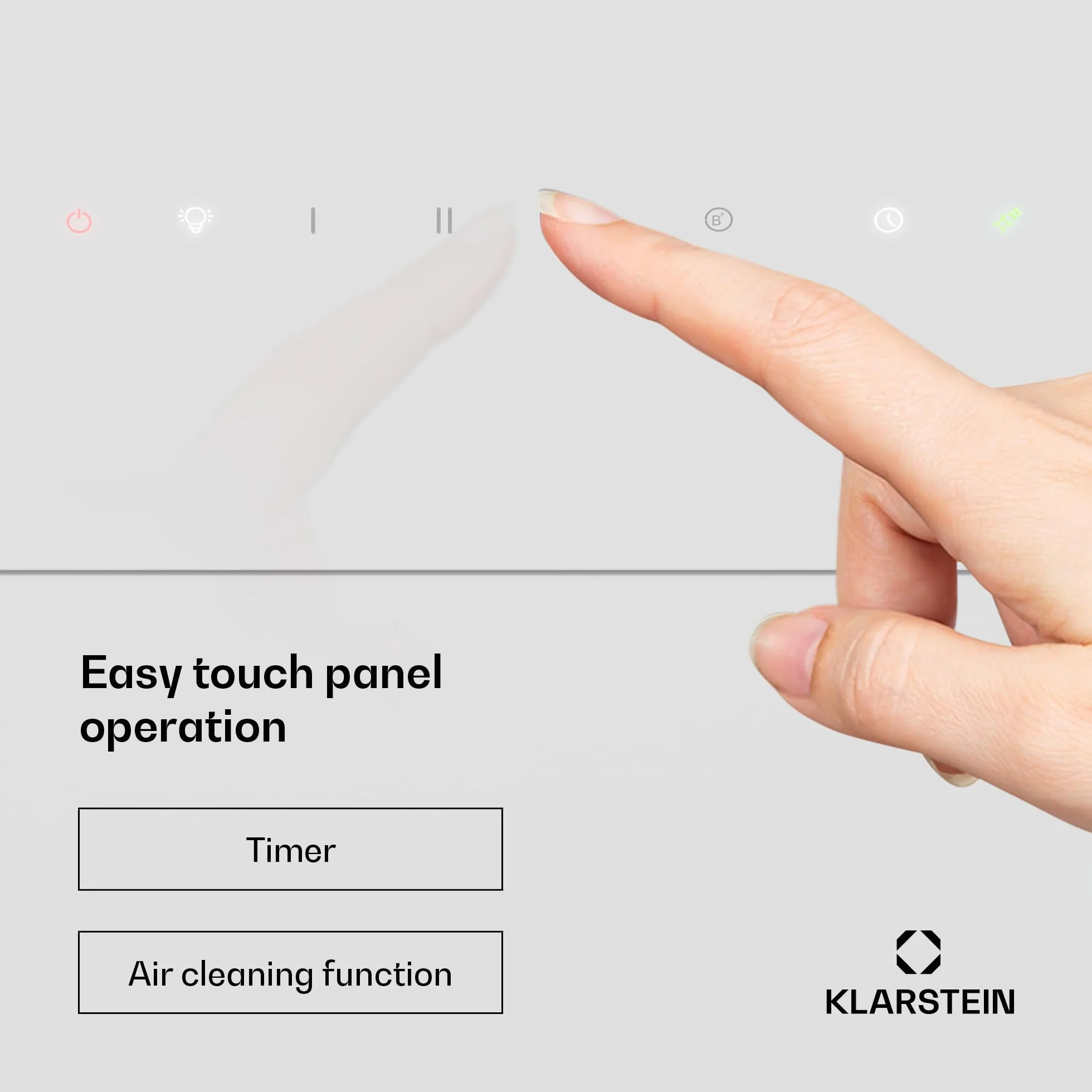 Klarstein SleekAir okap kuchenny – 60 cm okap podszafkowy, 686 m³/h, klasa efektywności energetycznej A++, dotykowy panel sterowania, oświetlenie LED 2700-6500 K