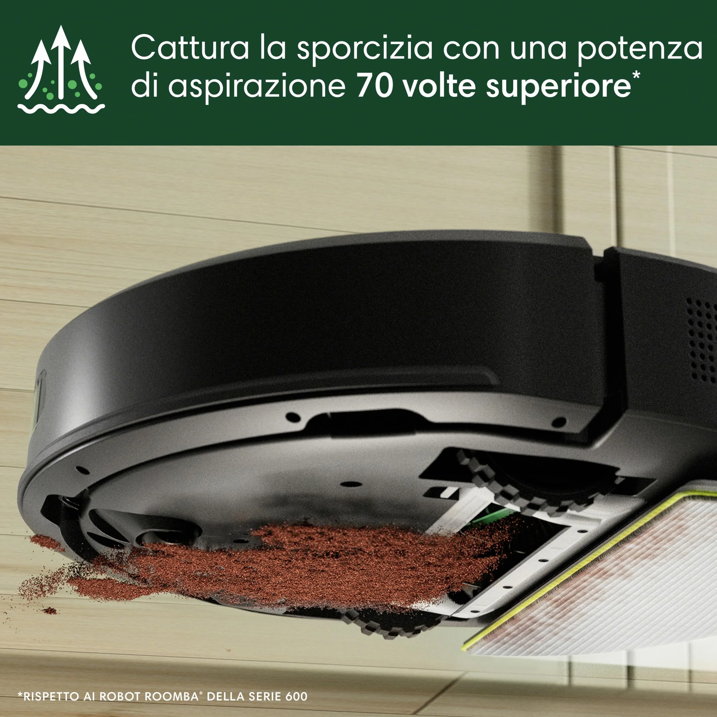 iRobot Roomba 105 Combo+AutoEmpty Dock, robot odkurzający 2 w 1, odkurzanie 7KPa, nawigacja LiDAR - wykrywanie dywanów, strefy czyszczenia i unikania - 4 poziomy ssania - czarny