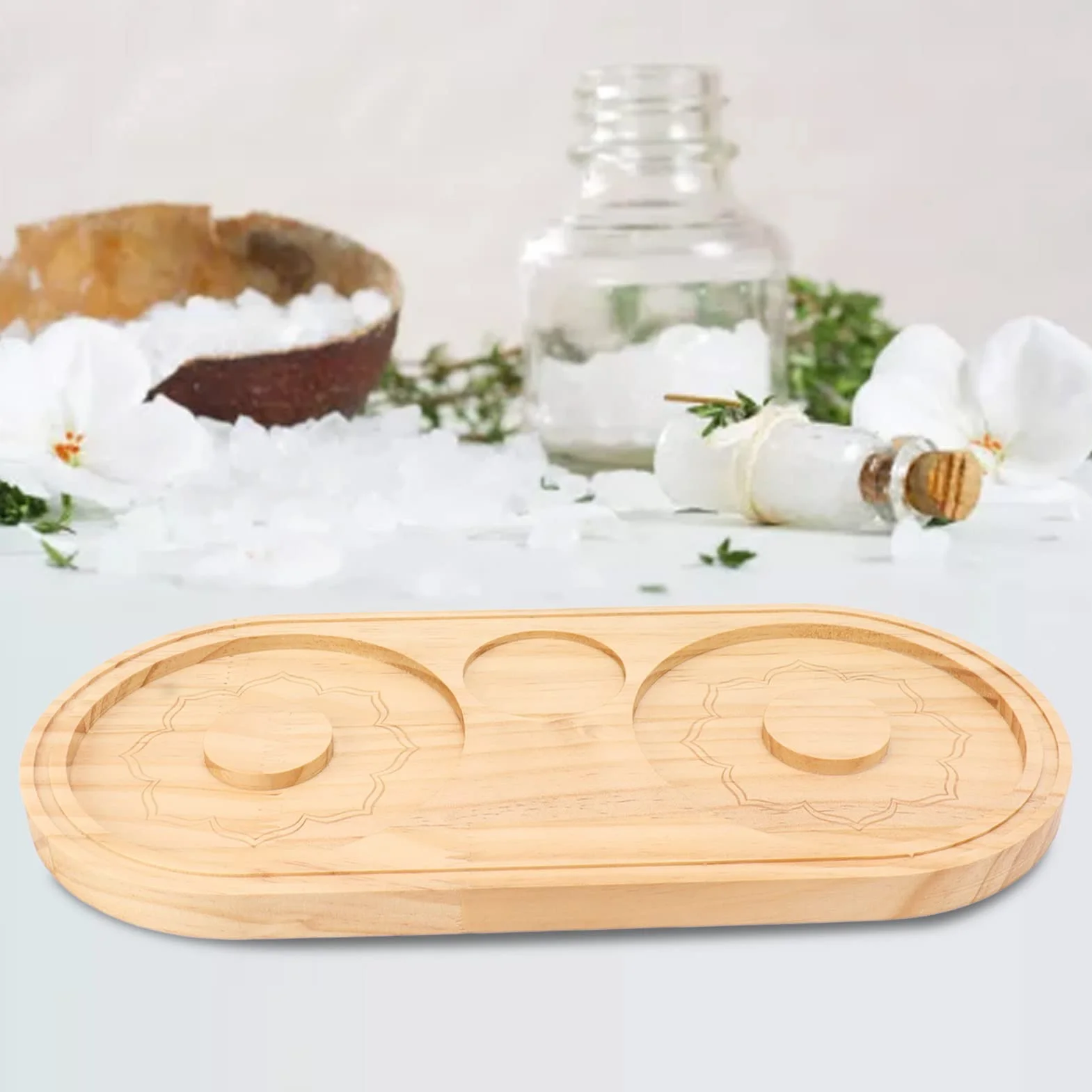 Szklany Rimmer, Idealny Margarita Salt Rimmer Podwójny Uchwyt Design Drewniany ładny Wystrój Restauracji (A)