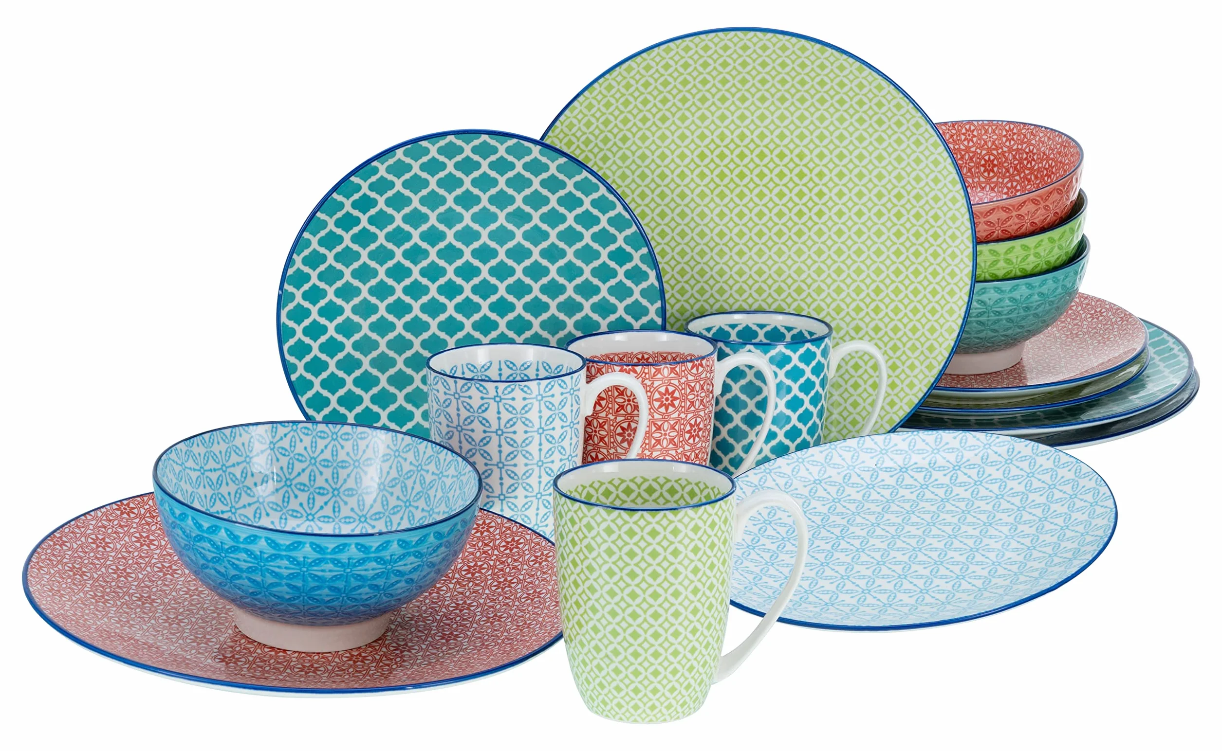 Creatable Mediterran Zestaw Naczyń, 36 x 32 x 35 cm, 16 Szt.