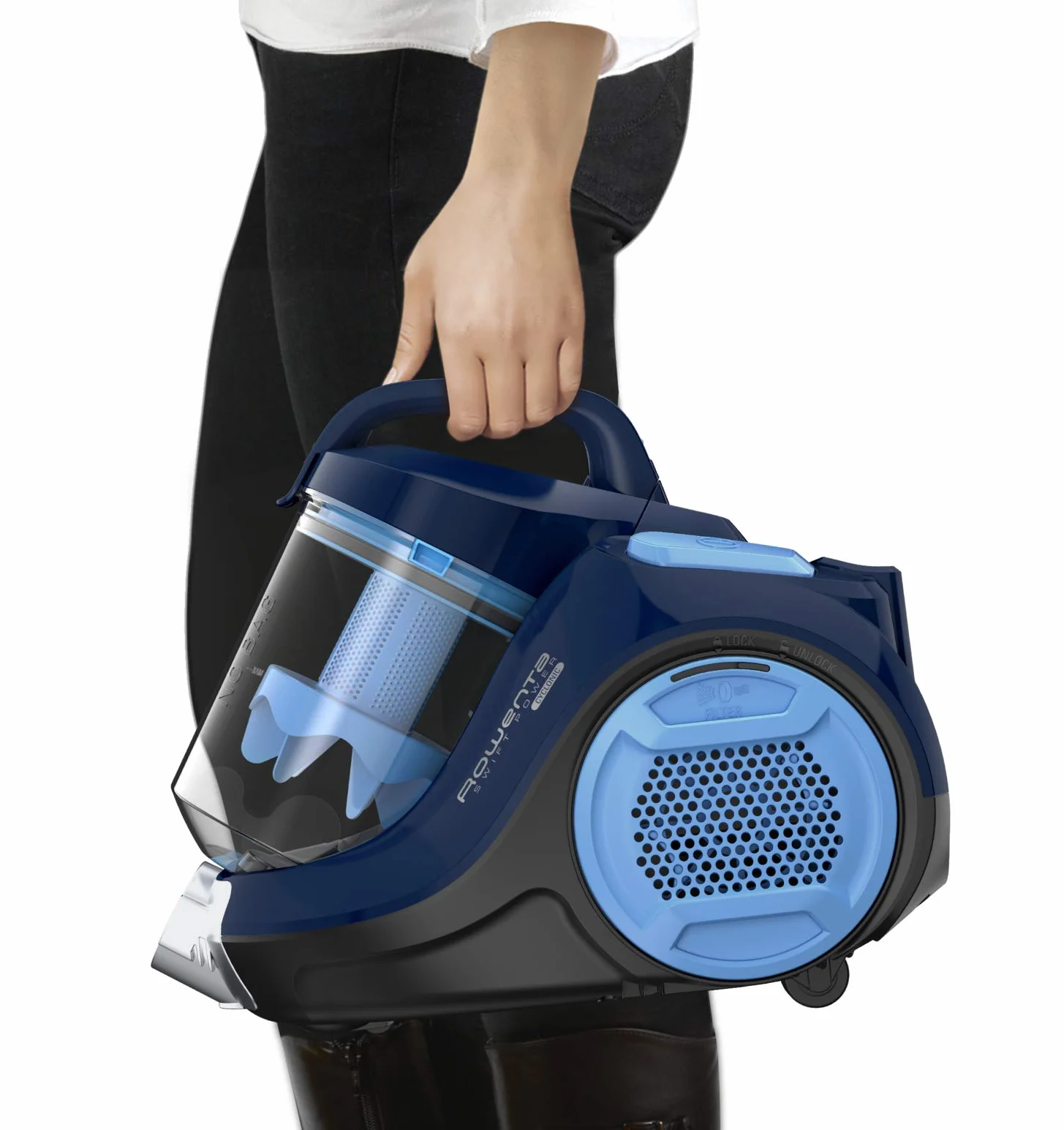 Rowenta Swift Power Cyclonic odkurzacz bezworkowy 900 W RO2981EA niebieski